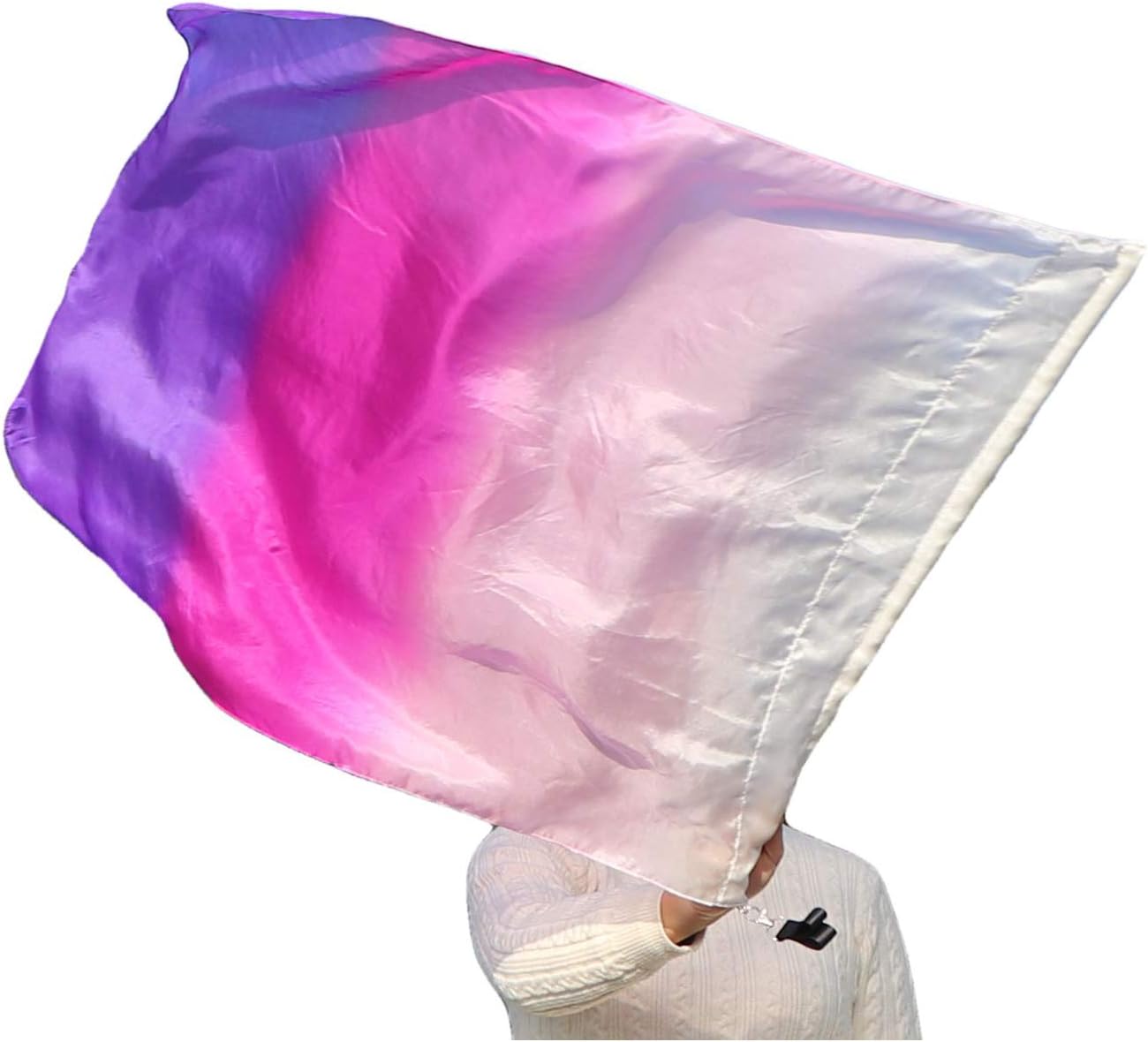 Winged Sirenny Banderas flexibles de seda grandes para