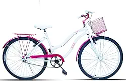 Bicicleta Feminina Passeio Forss Hello Aro 26 Com Cestinha