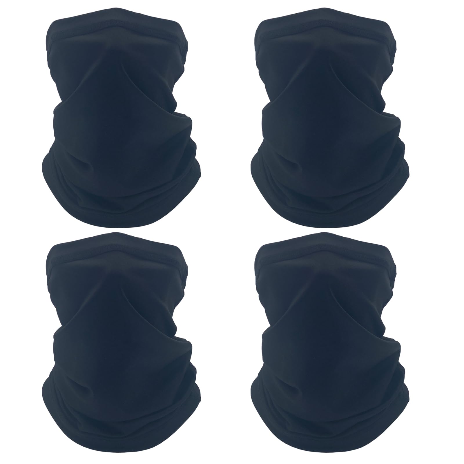 4 Stück Multifunktionstuch,Schlauchschal Elastisch Bandana Gesichtsmaske Atmungsaktiv Sturmhaube für Herren Damen Radfahren Laufen