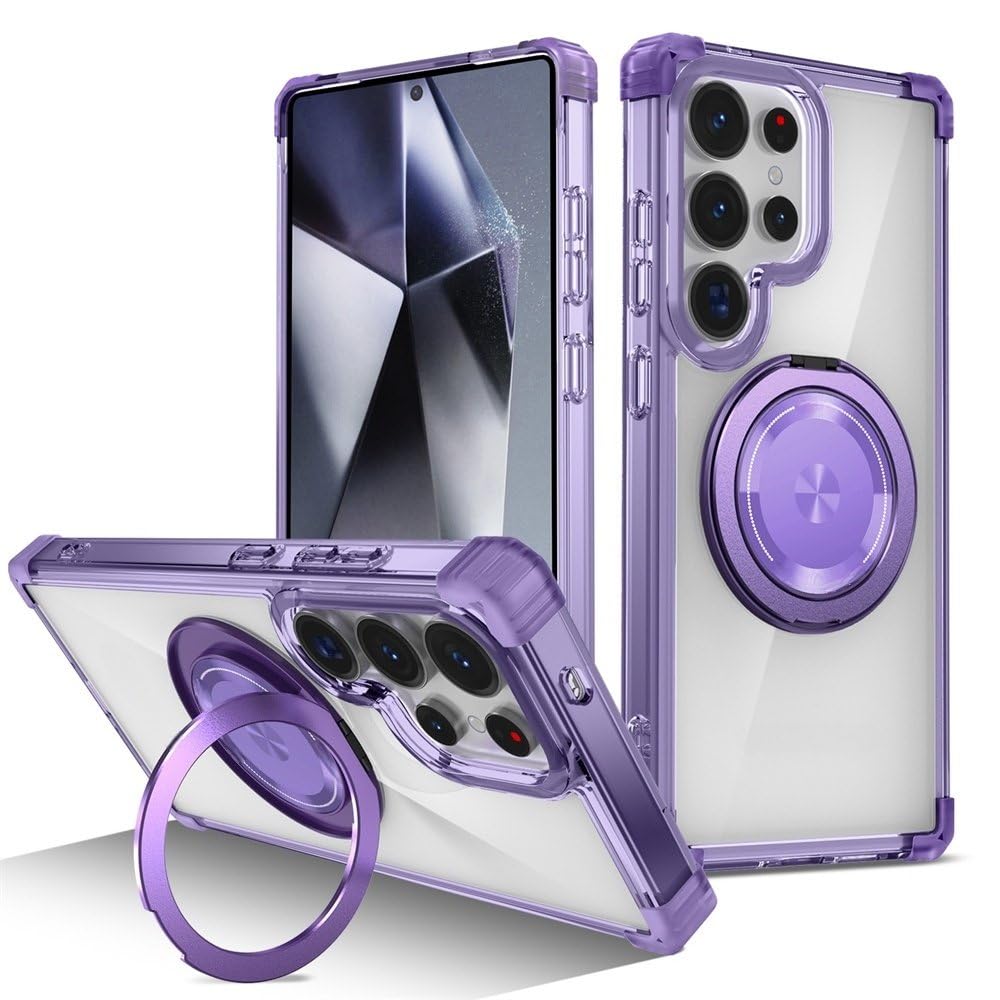 Étui pliable pour Galaxy S23 FE coque transparente anti-chute violette - 7