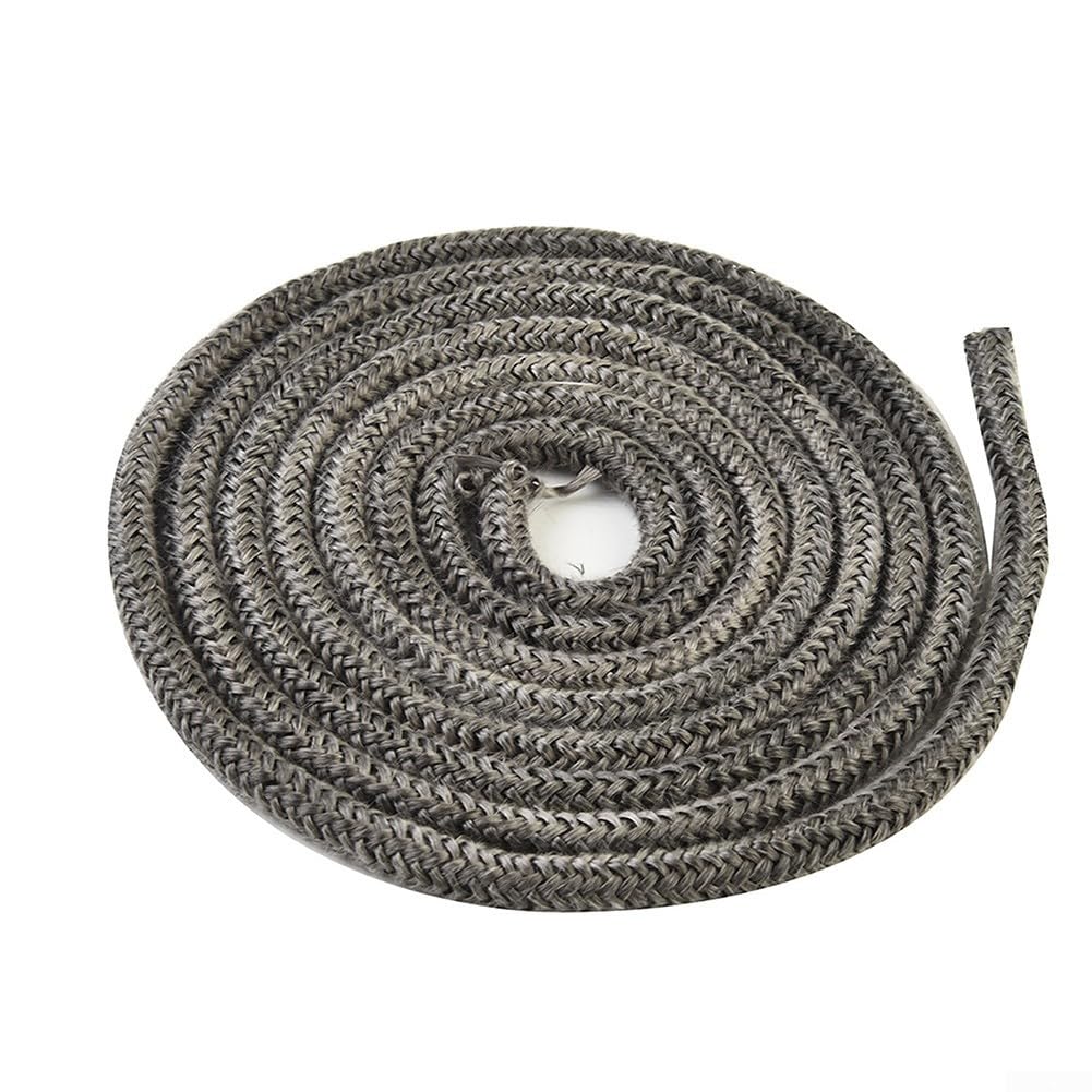 Corda resistente al calore, Guarnizione for porta della stufa a legna in corda di fibra vetro nera 6-8 mm diametro 2 m lunghezza(8mm)