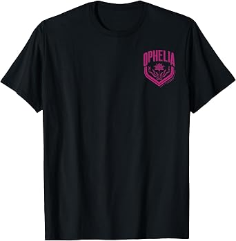 Wednesday Season 2 Ophelia Left Pocket Retro Purple Logo T-Shirt