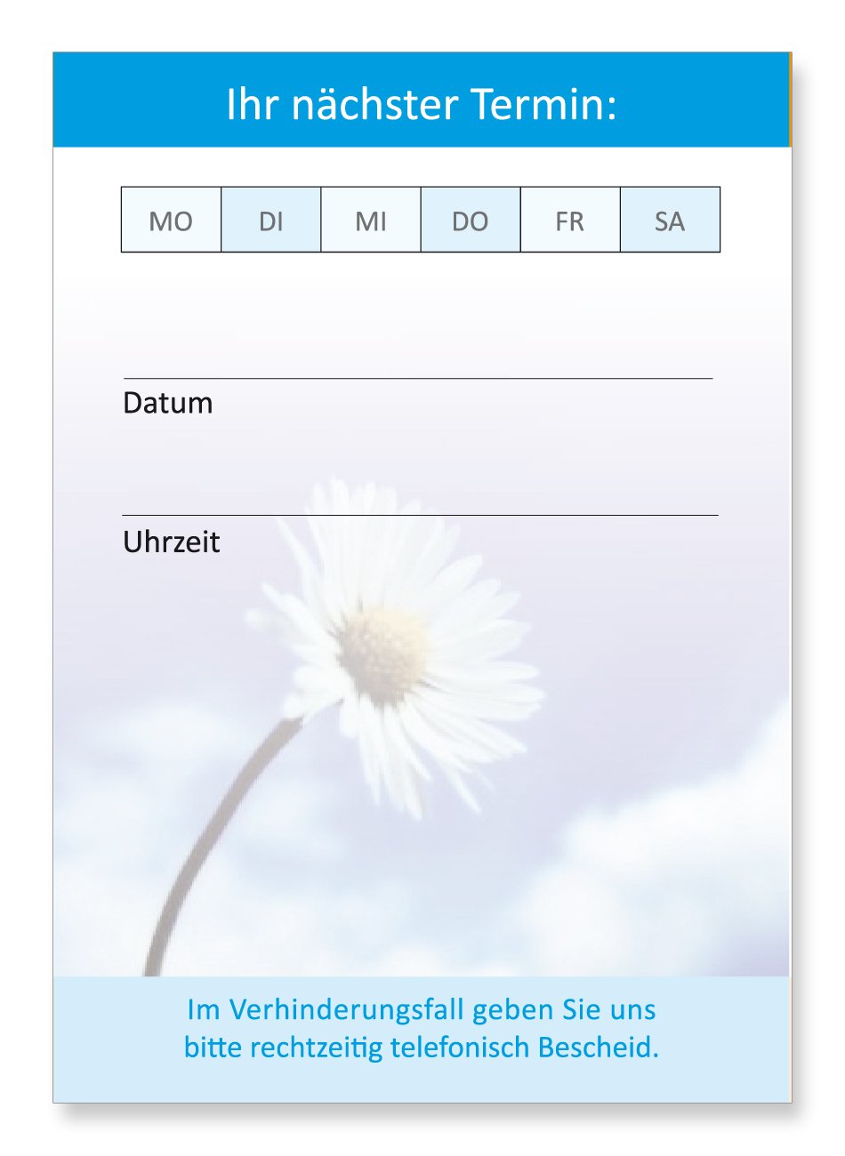 Premium Terminblock Set Natur Blau (24 Stück) - Hochwertige Terminblöcke im neutralem Design für Ihre Kundentermine mit je 50 Terminblättern pro Block