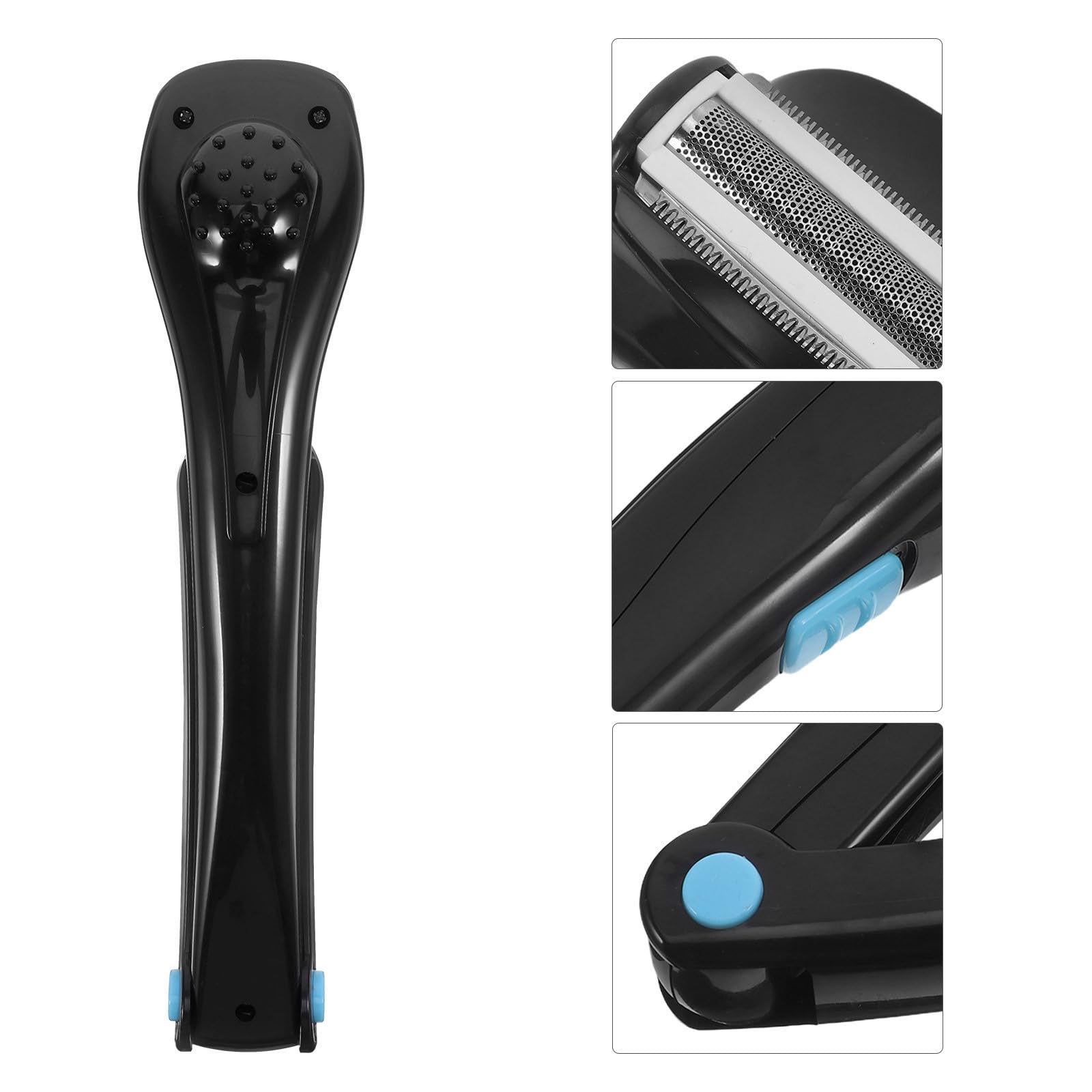 Depiladora Eléctrica de Espalda para Hombres Negra Material Abs, Afeitadora Corporal Portátil y Fácil de Manejar Vello