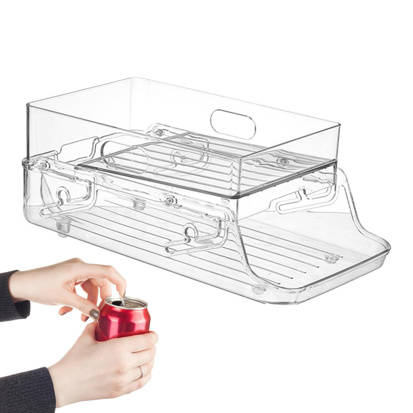 Porte-canettes de boisson empilables à double niveau pour un rangement automatique efficace