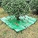 Landscape Tarp for Trimming, Bush Trimming Catcher with 12 Inches Hole, Garden Leaf Collector, Tree Pruning Cloth with Four Corner Buckles, Reusable Waterproof Landscape Cleanup Tool