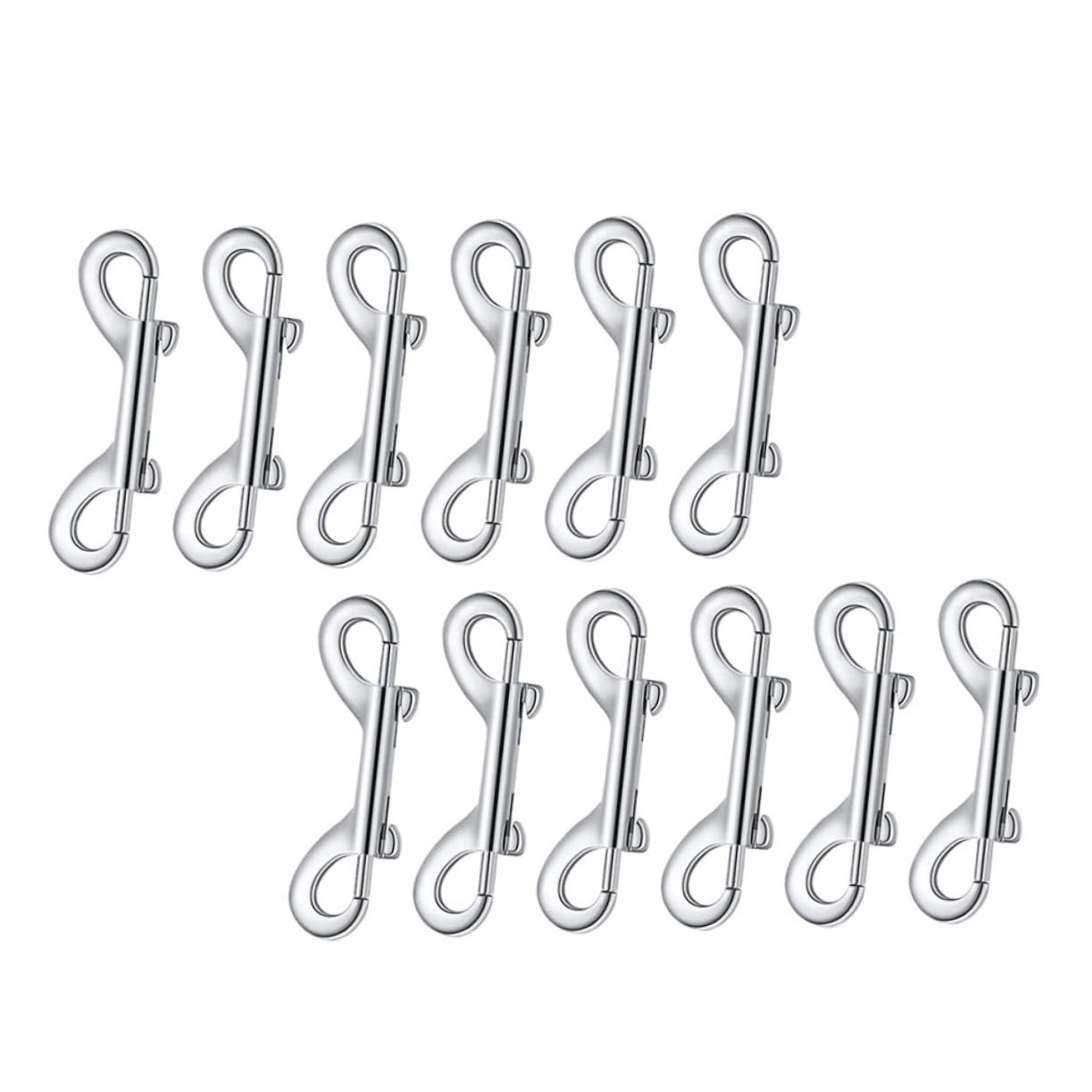 HEALLILY 12pcs Dog Leash Buckles Metal Double Ended Snap Hooks for Spearfishing Accessories Farm Use