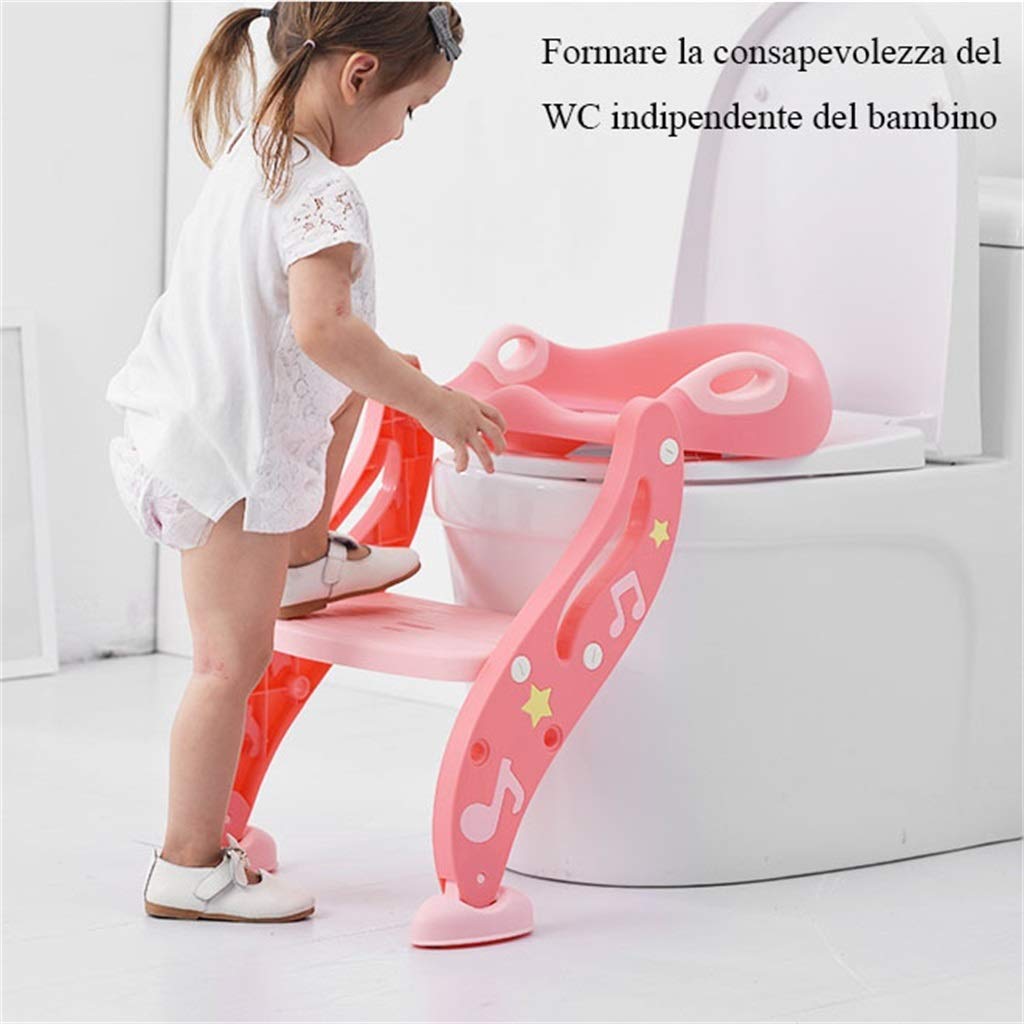 Aseo Escalera de Inodoros, Ergonomía Baño Orinal En Cuclillas Ajustable Portátil Asistente De Entrenamiento para IR Al Baño Seguro Robusto Plegable Baño Asiento Taburete para Niño Unisex