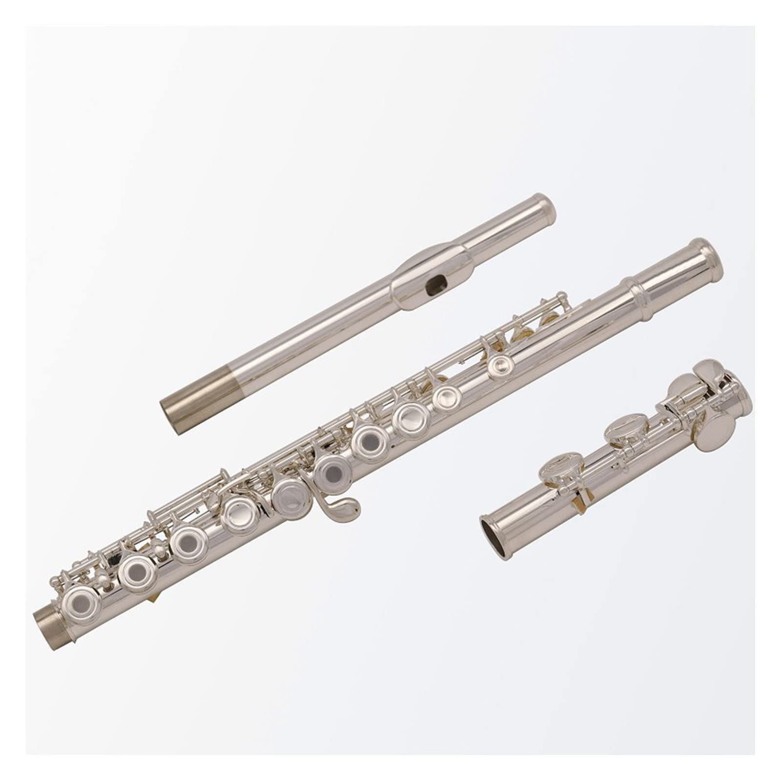 Flet instrument Nowy Posrebrzany Szkolny Zespół Flet C Tone 16 Klawiszy Otwarty/zamknięty Otwór Z Etui Flet prosty (Color : Open)