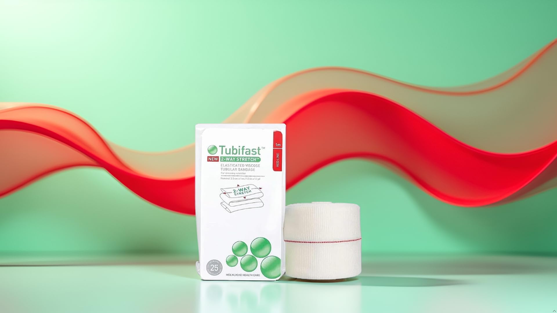 Tubifast 2-Way Stretch rojo 3,5 cm x 1 m