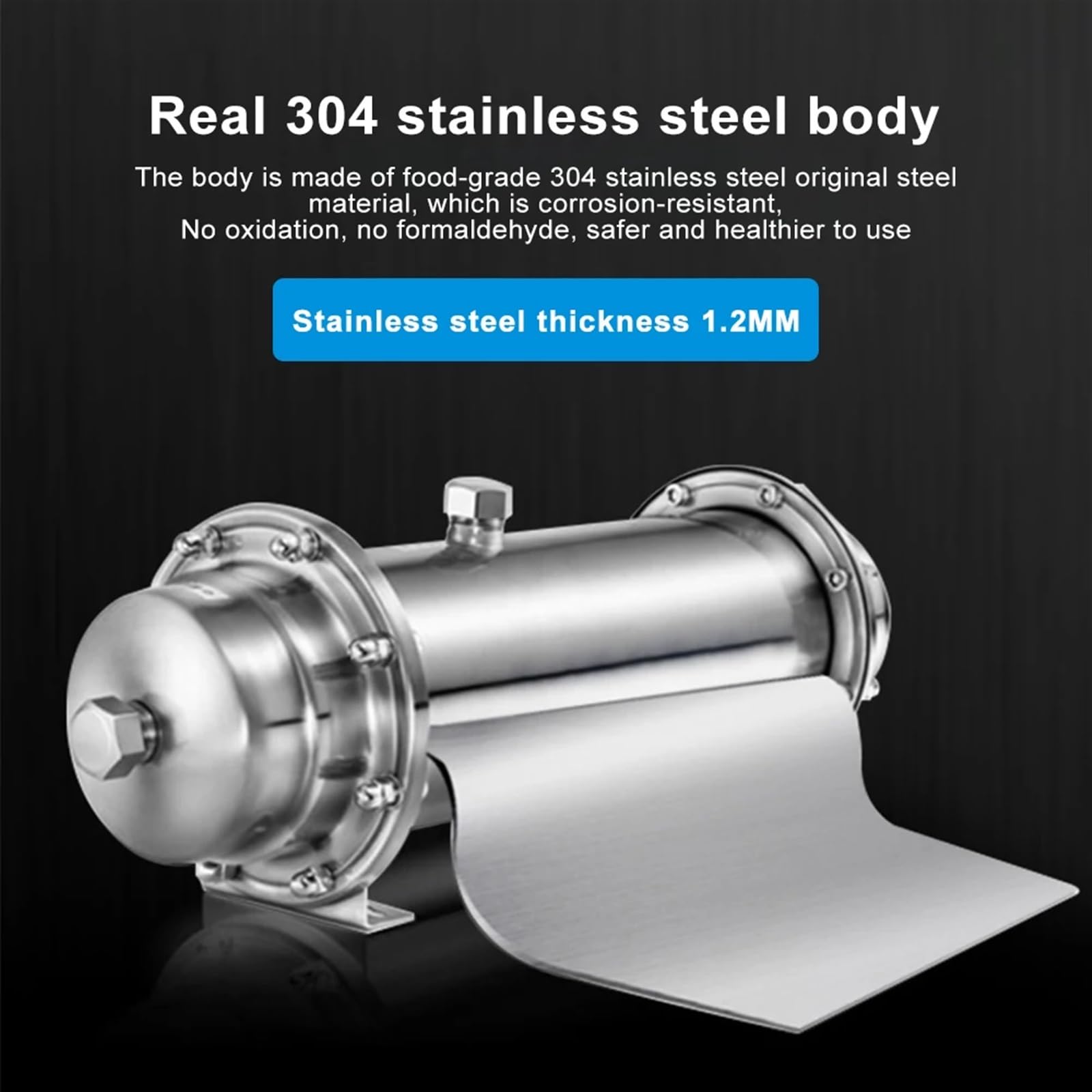 3000L/h Filtro Acqua In Acciaio Inox 304 PVDF Depuratore di Acqua di Ultrafiltrazione Con Cartuccia Lavabile Bevanda Diretta Filtro Da Cucina(600L)