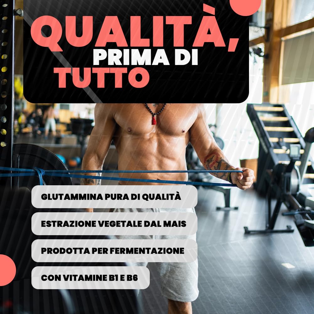 L-Glutammina Pura | Stimola aumento GH ormone della crescita | Diminuisce fatica post allenamento | Integratore di Glutamina Amminoacido Made in Italy | 120 compresse T-Rex Integratori