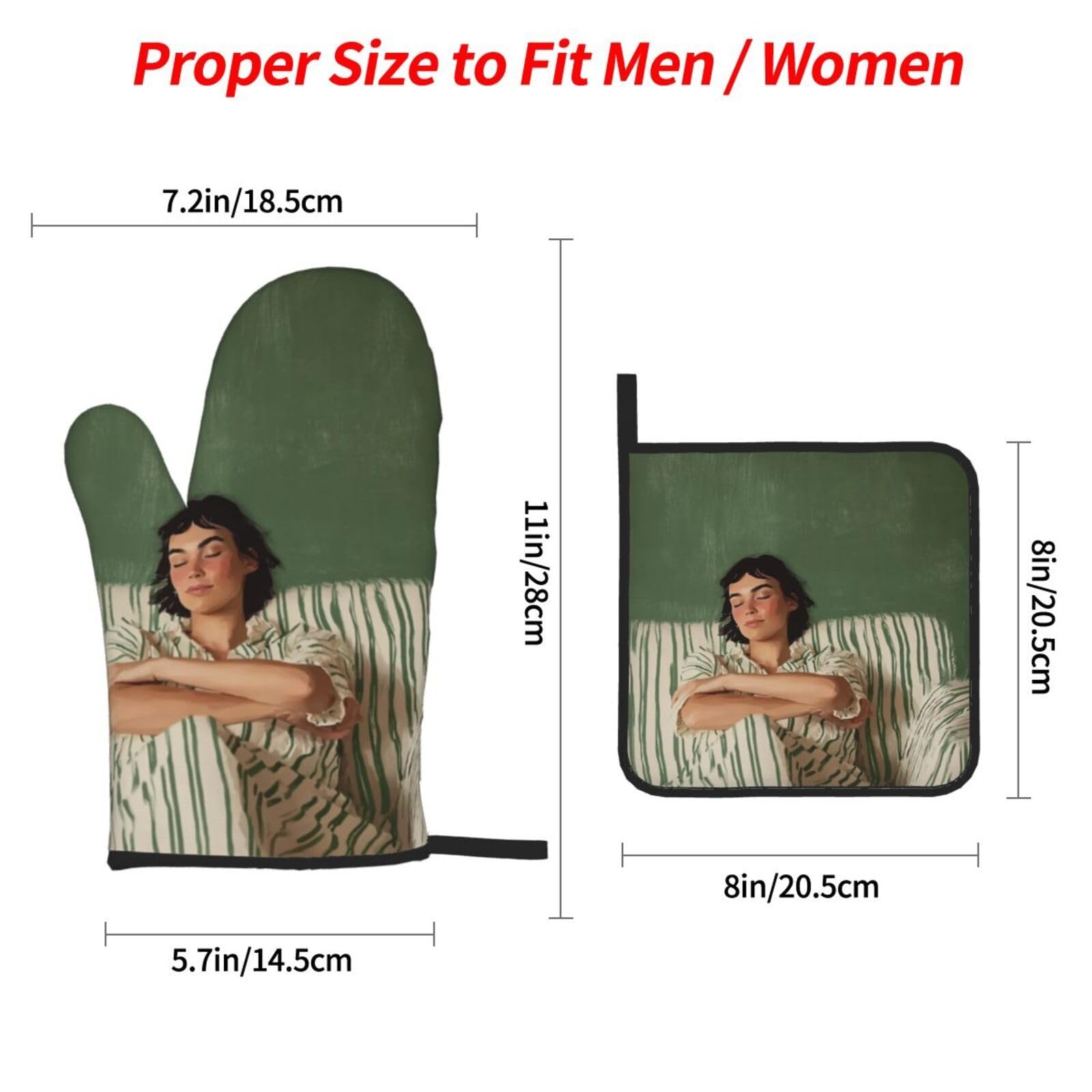 Manoplas Raya Beige Manoplas Horno Almohadillas Aislantes Juego De 4 - Acolchado Resistente al Calor, Flexible,Cocina multipropósito