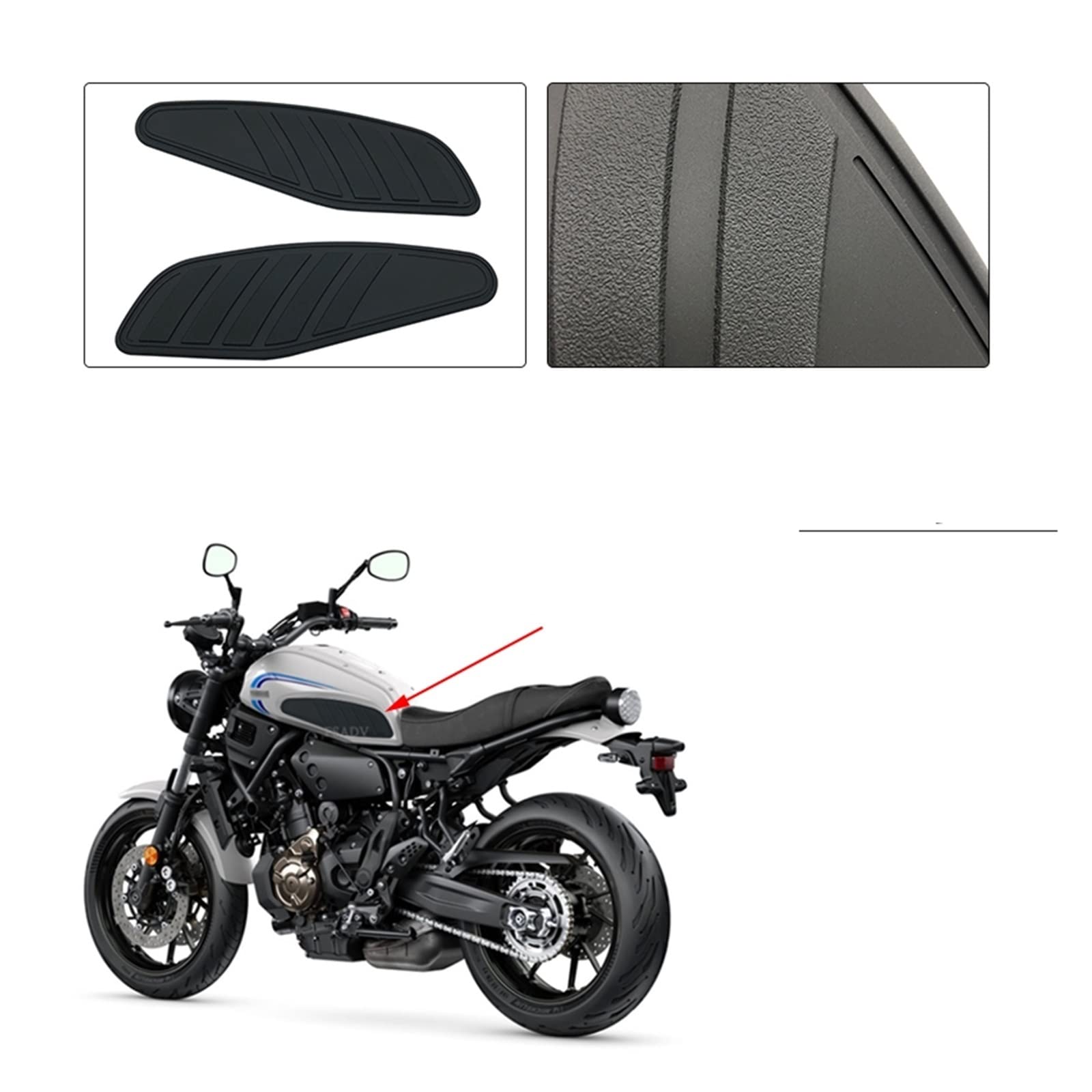 Tank Pads Für XSR700 Aufkleber Anti Slip Kraftstoff Tank Pad Seite Gas Knie Grip Für Yamaha XSR 700 Xsr700 2022 Motorrad Zubehör