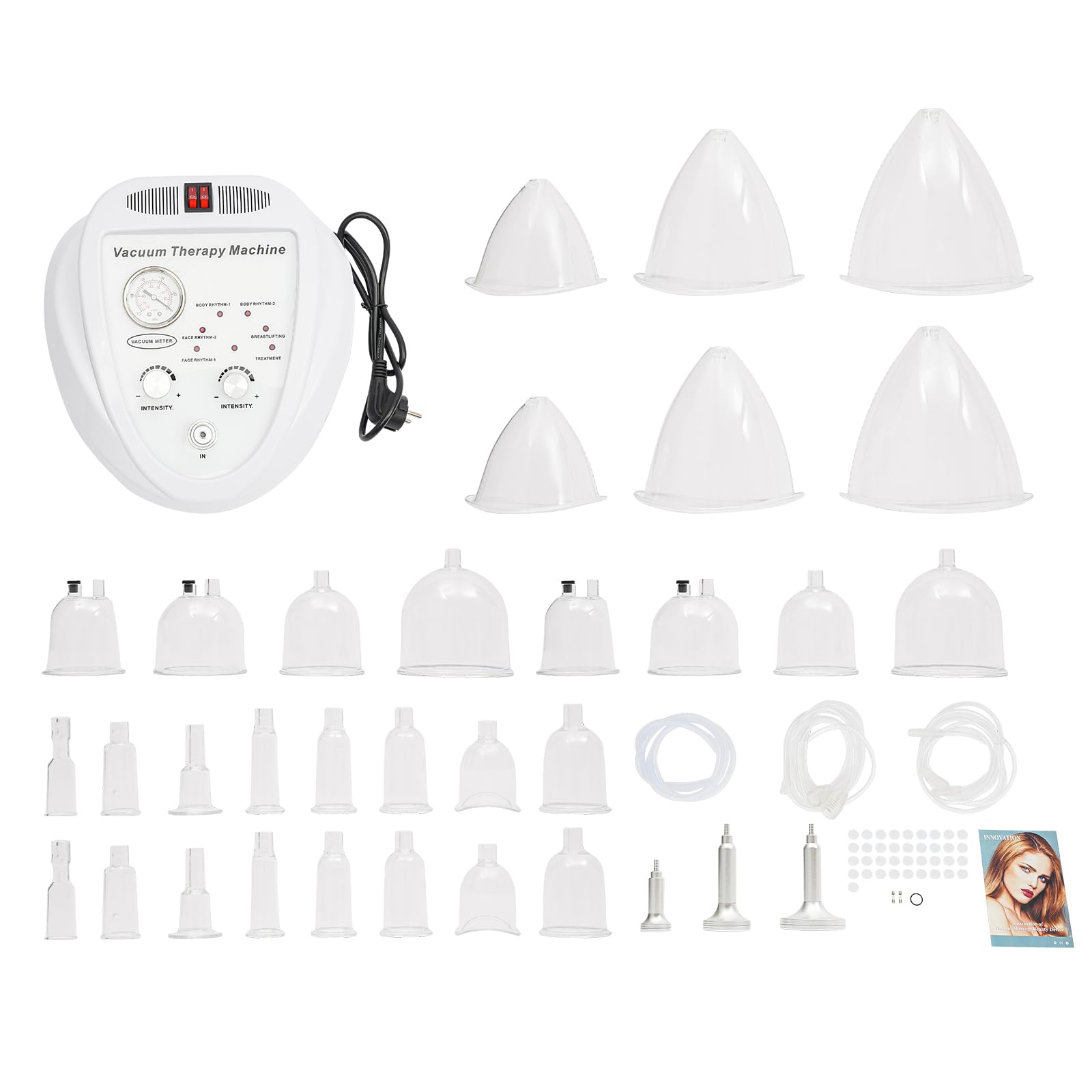 Vakuum Therapie Maschine mit 30 Tassen Butt Lifting Machine Vakuum Schröpfen Massager,6 Modi und einstellbare Intensität (70cmhg maximale Saugkraft) Zur Formgebung und Gesundheitsmassage