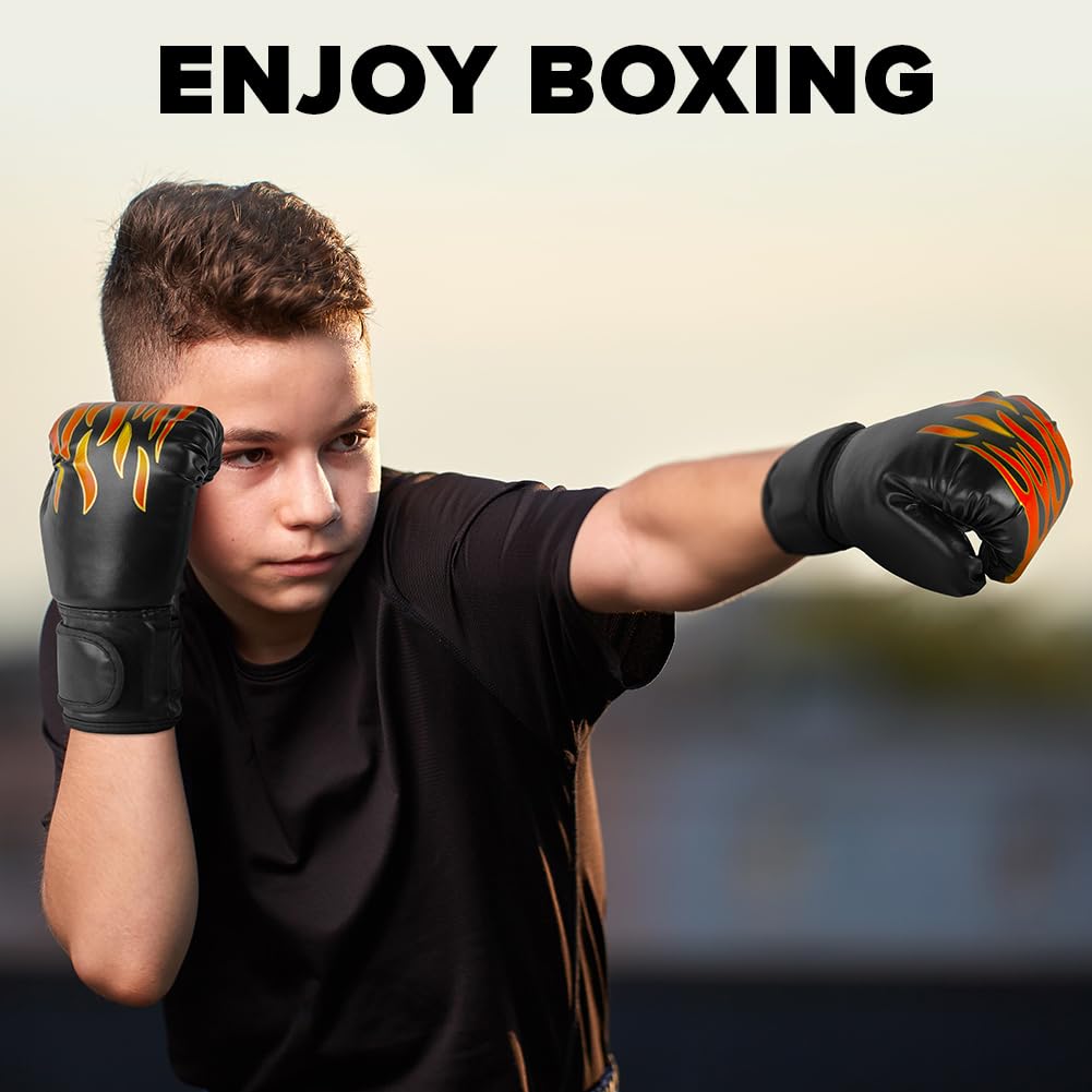 Flintronic Guantoni da Boxe per Bambini 3-8 Anni Ragazze e Ragazzi Allenamento Sparring Junior Muay Thai MMA Arti Marziali