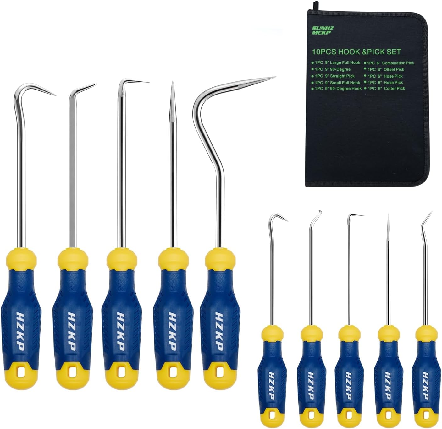 Juego de 10 piezas de púas y ganchos, juego de herramientas de precisión a presión, mini ganchos extractores para auto sello de aceitejunta tórica,