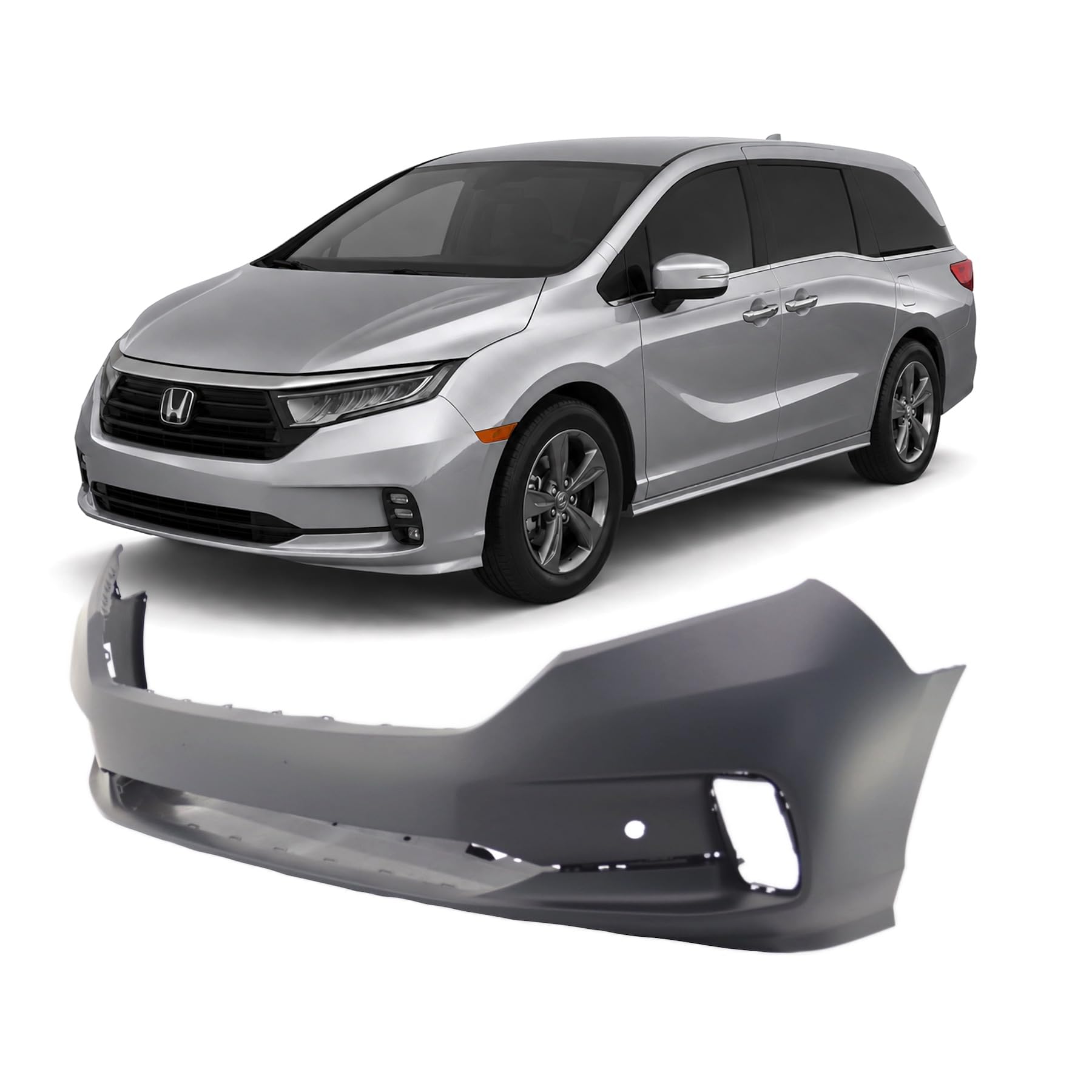 FitParts Compatible with Honda Odyssey 2021–2022 Front Right Bumper Cover