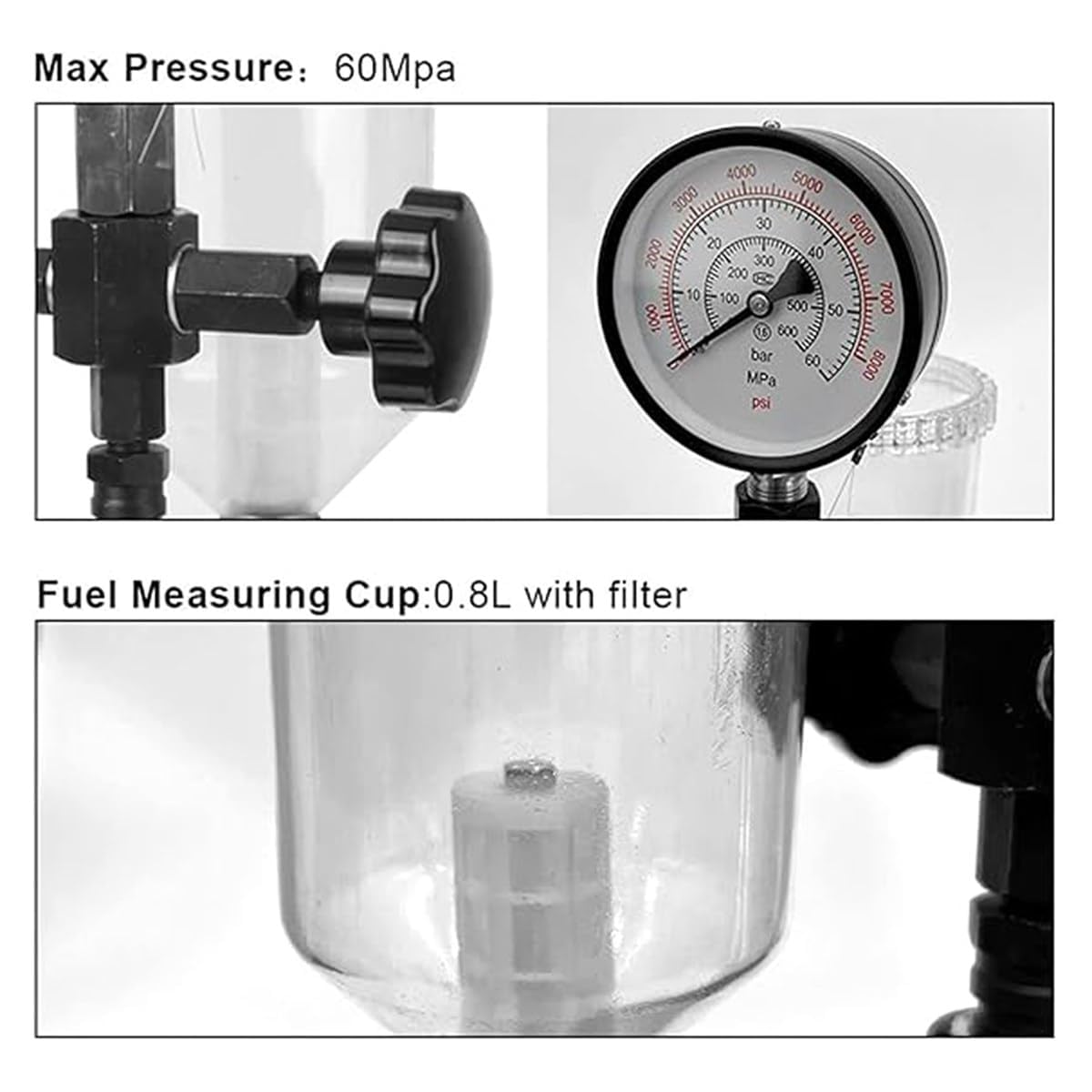 Comprobador Profesional de Inyectores Common Rail CR-C + Comprobador de Inyectores Diesel S60H para Sistemas de Combustible