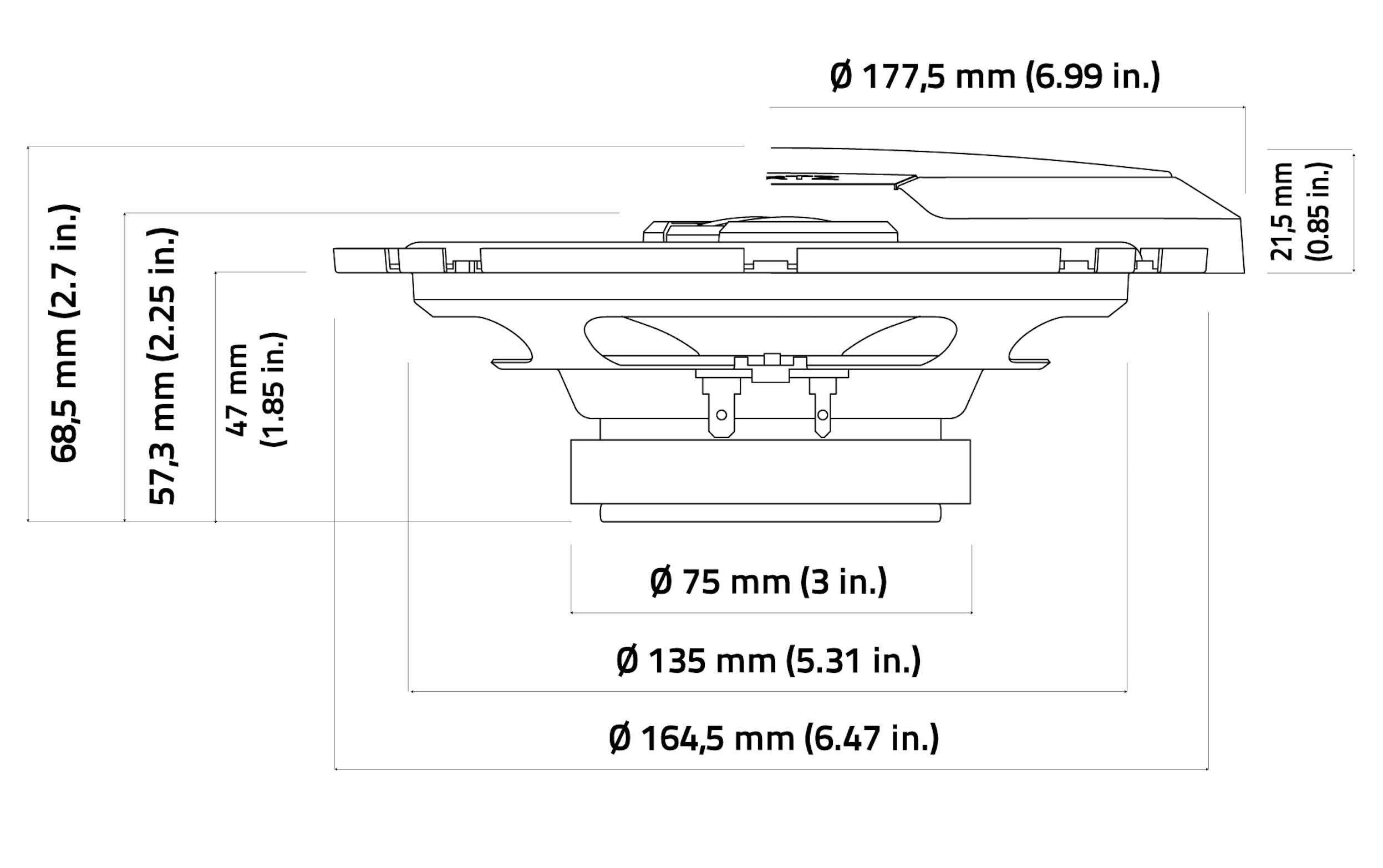 Hertz X 165 Fan Edition - Altavoz coaxial de 2 vías de 165/170 mm, Pico de 200 W, 50 W RMS, 4 ohmios, Cono de Papel de Prensa Repelente al Agua, Tweeter Pei de 24 mm, fácil instalación