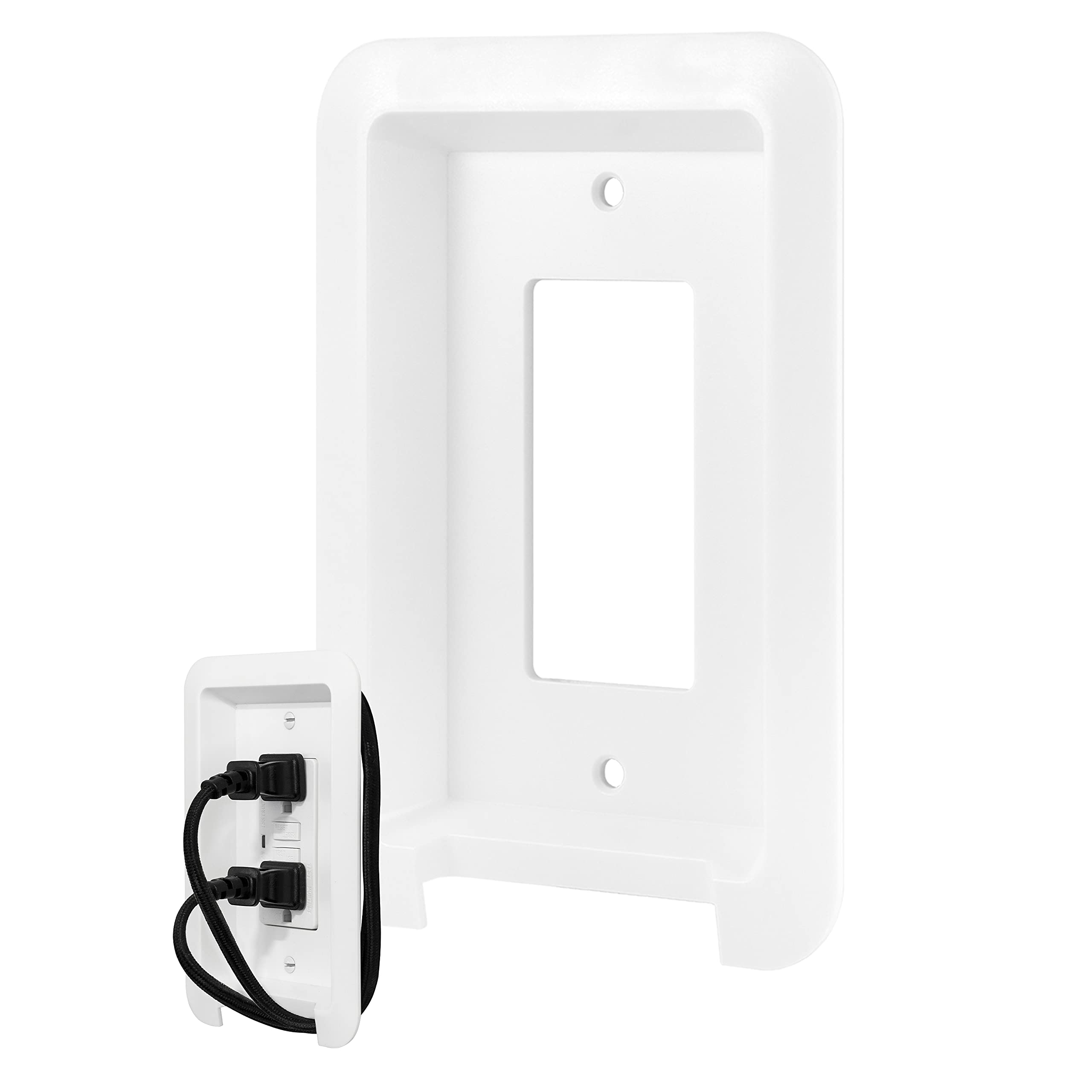 CordinateCord-Wrap Cable Wrap Wall Plate, Desinger Receptacle, Ideal for Cable Management and Cord Organization, 54582