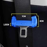 Vista 4 de Funda de bloqueo de cinturón de seguridad antiarañazos de silicona para cinturón de seguridad para automóvil, protector de hebilla para cinturón