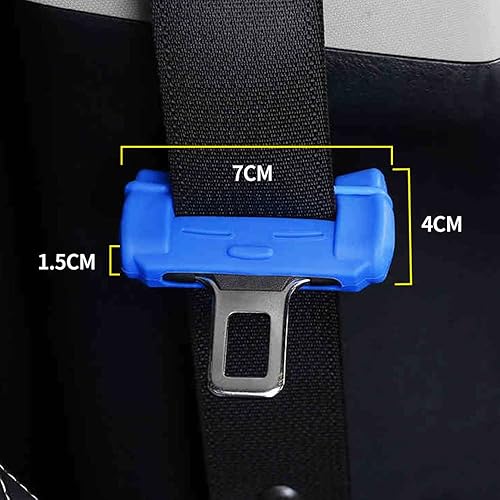 Miniatura 4 de Funda de bloqueo de cinturón de seguridad antiarañazos de silicona para cinturón de seguridad para automóvil, protector de hebilla para cinturón de