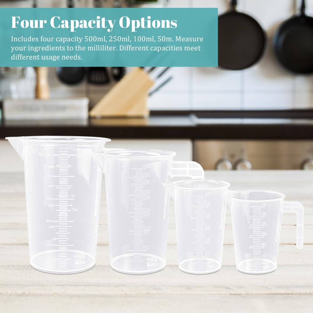 KITERI 4 Pcs Plastic Measuring Jug Set - Image 4