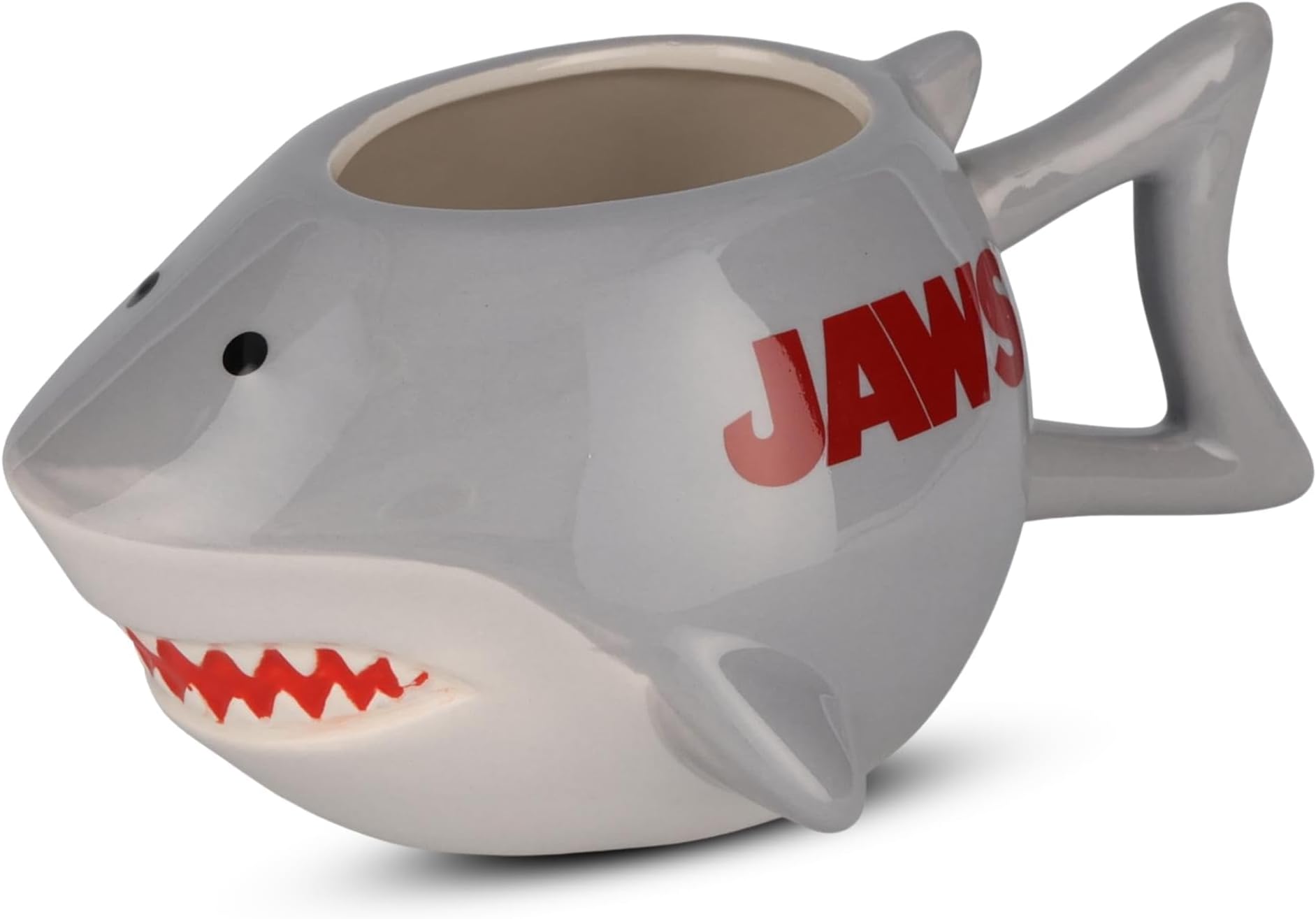 Jaws Shark Face 3D Sculpted Ceramic Coffee Mug, 20-Ounces