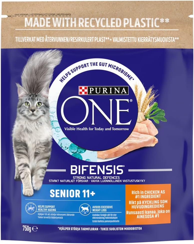 Purina One Senior 11 plus Dry Cat Food Chicken 750g Amazon.co.uk Pet