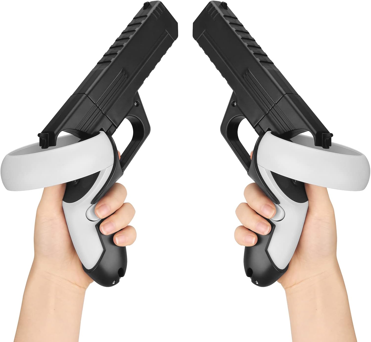 Esimen VR Game Gun for Oculus Quest 2 Controllers Pistol Case, Enhanced FPS Gaming Experience