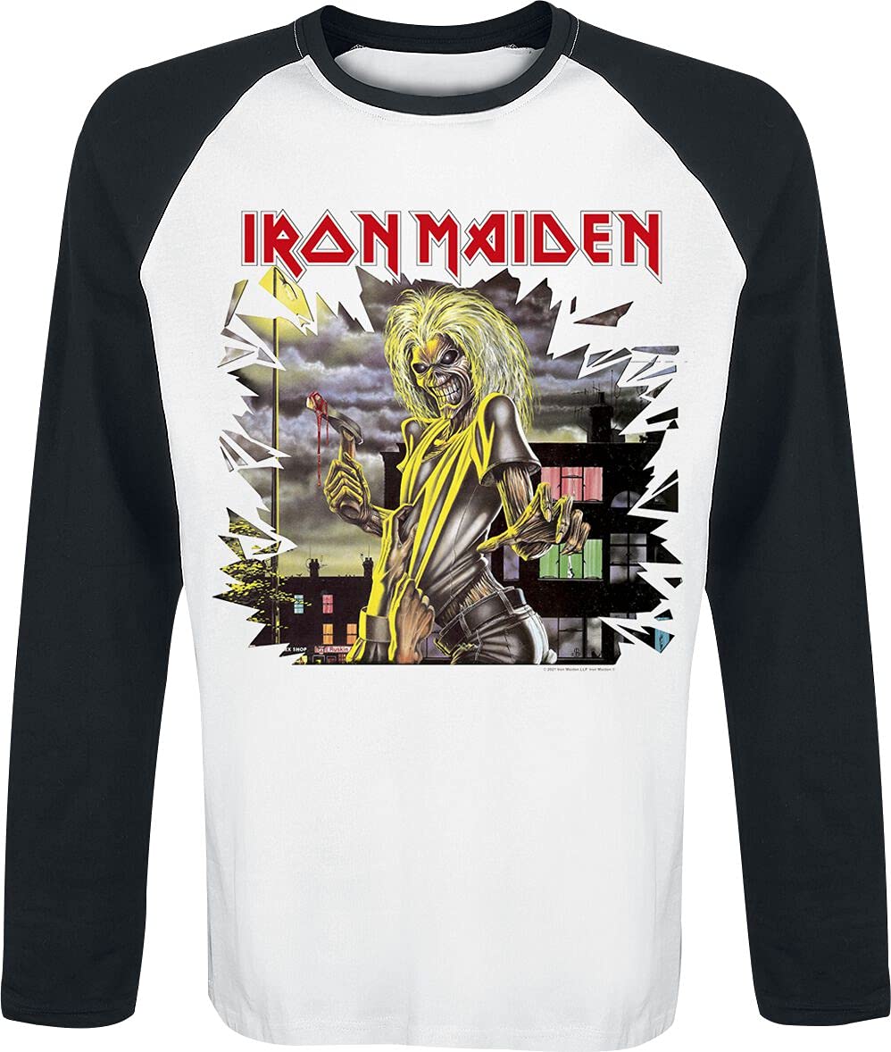 Iron Maiden Killers Green Clouds Uomo Felpa Nero M 50% Cotone, 50% Poliestere Regular