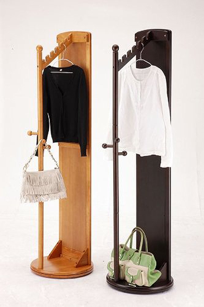 Amazon｜市場 回転ハンガー ミラー付 幅45x奥行45x高さ171cm ダーク