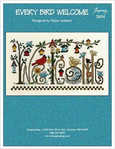 Every Bird Welcome Cross Stitch Kit - 14ct Natural Aida