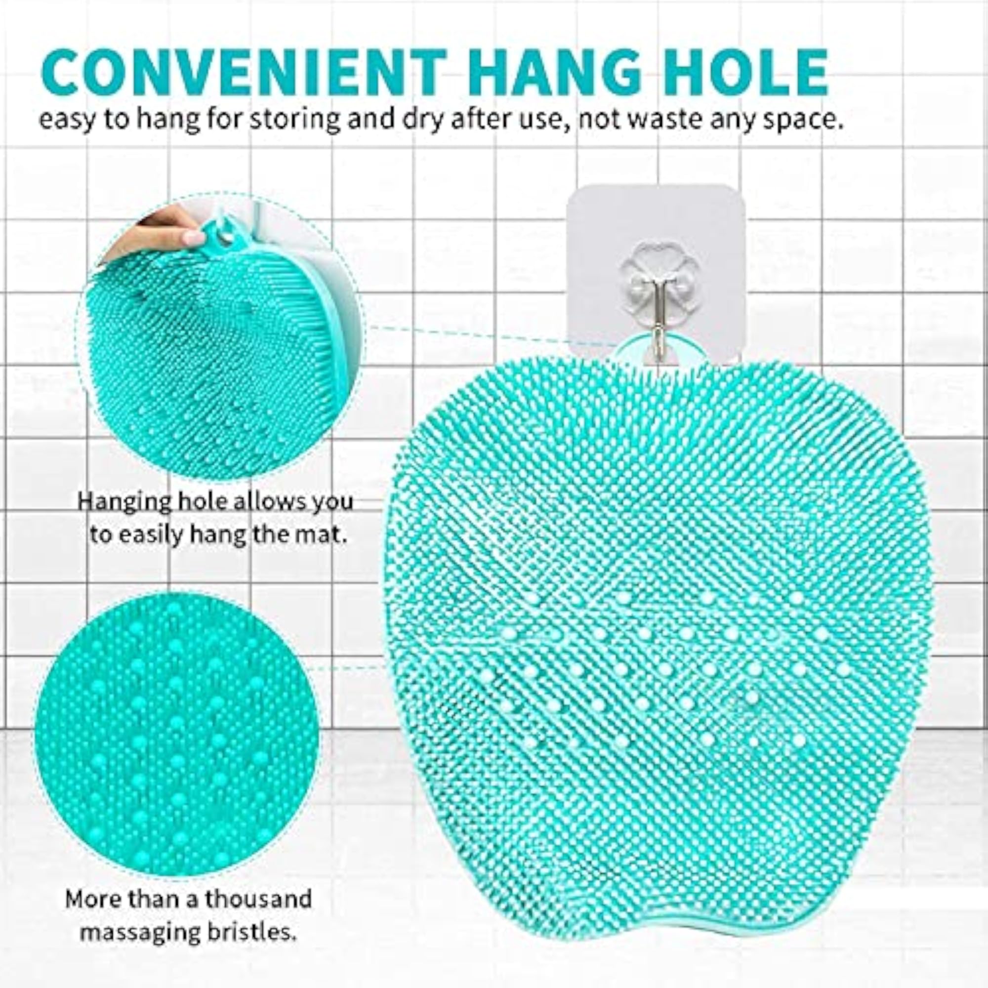 Shower Foot Scrubber Mat for Cleaning and Exfoliating