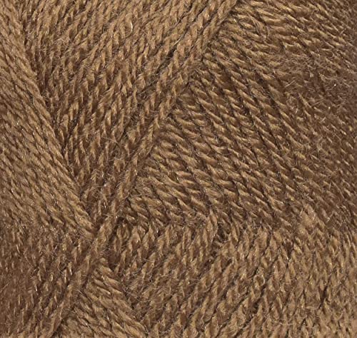 Image of Oswal 3 Ply Knitting Yarn Wool, Brown 600 gm Best Used with Knitting Needles, Crochet Needles Wool Yarn for Knitting. by Oswal