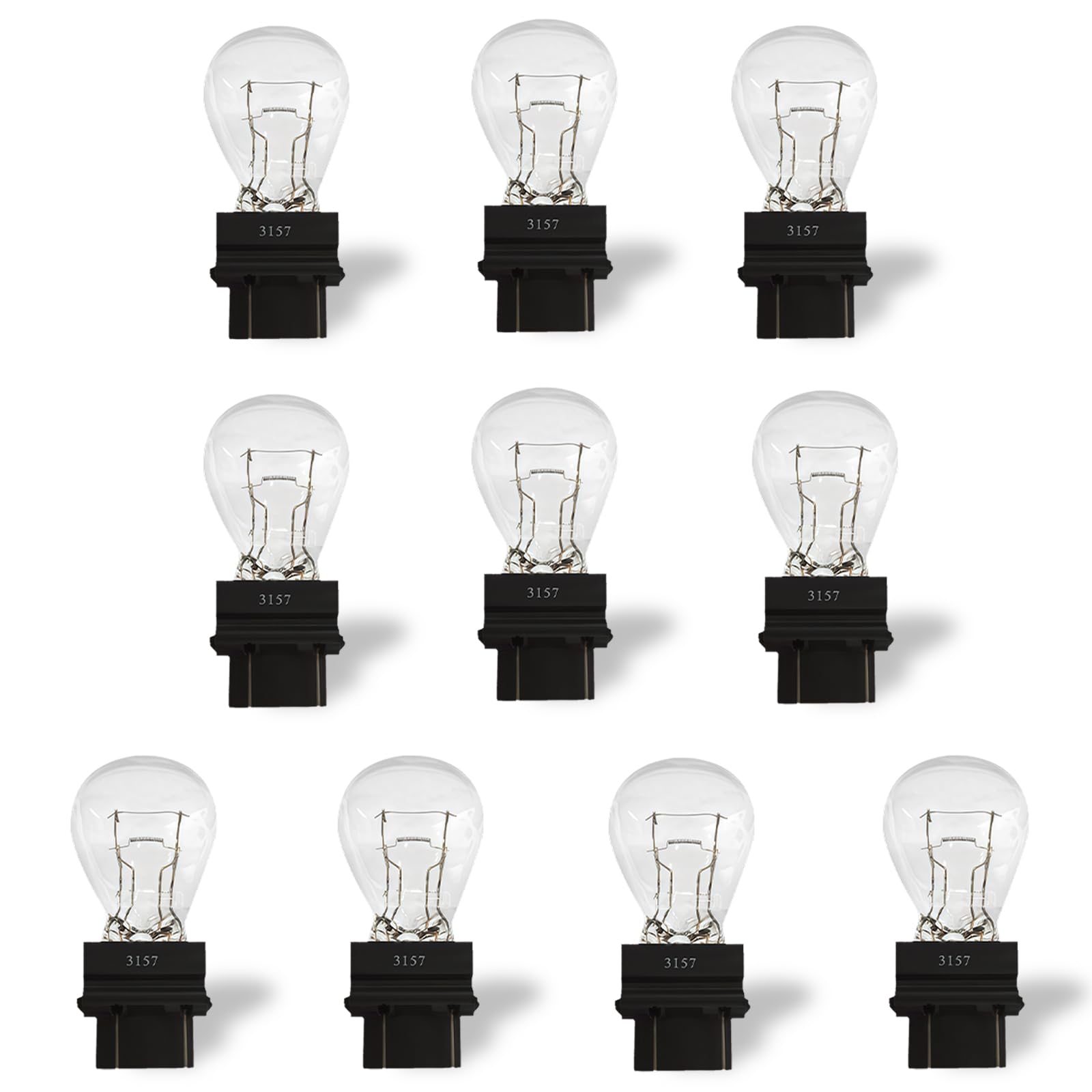 Photo 1 of 10 Pcs 3157 Car Turn Signal Bulb,Car Accessories Brake Light Bulb,Plug and Play Long Life Indicator Bulb,12V 27/8W Ultra-bright Light Bulb,Universal Automotive Lighting Accessories for Truck SUV