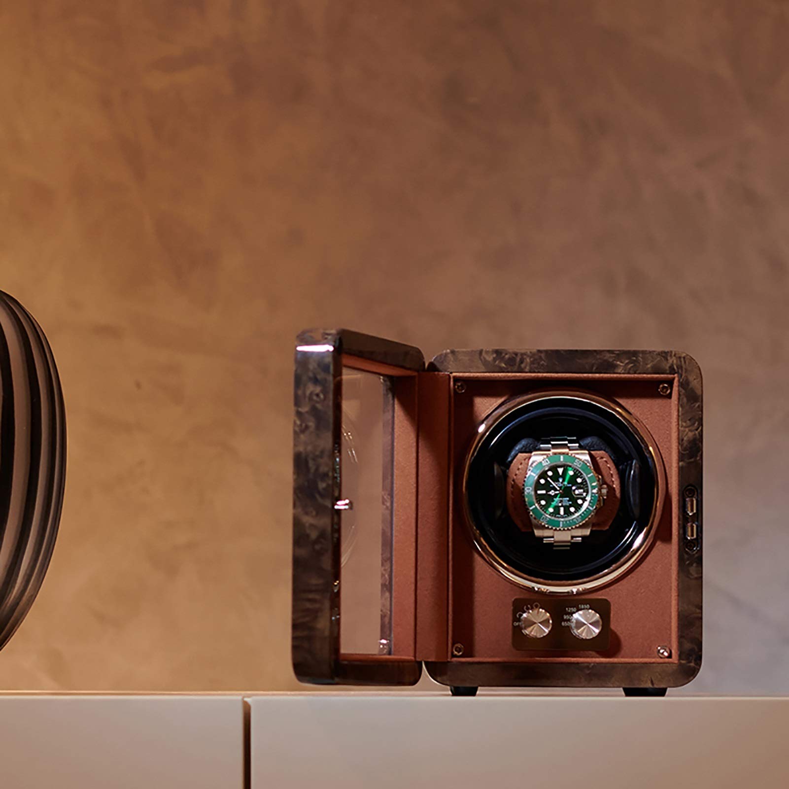 Scatola carica orologi automatica meccanica, posizionatore rotante con funzionamento silenzioso, ideale per uso domestico