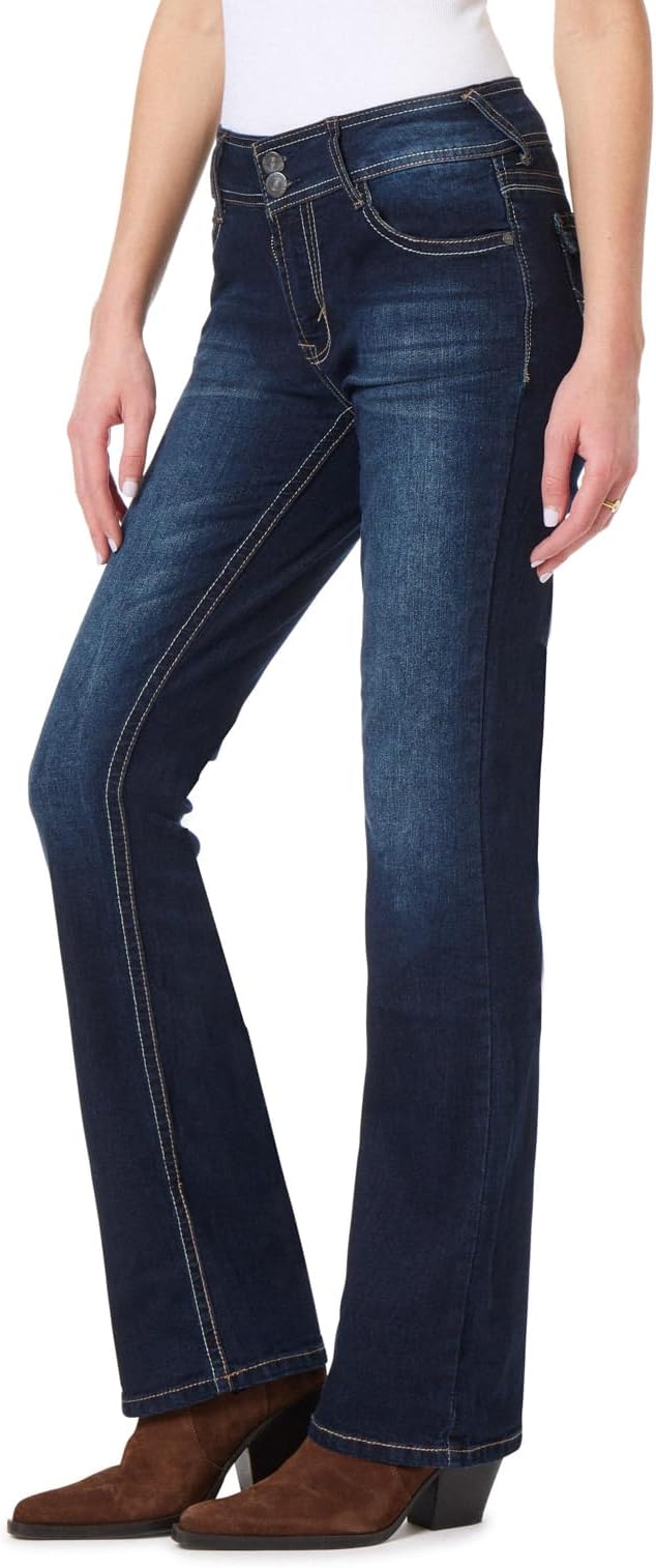Women's Plus Size Instastretch Luscious Curvy Bootcut Jeans, Betsy, 1