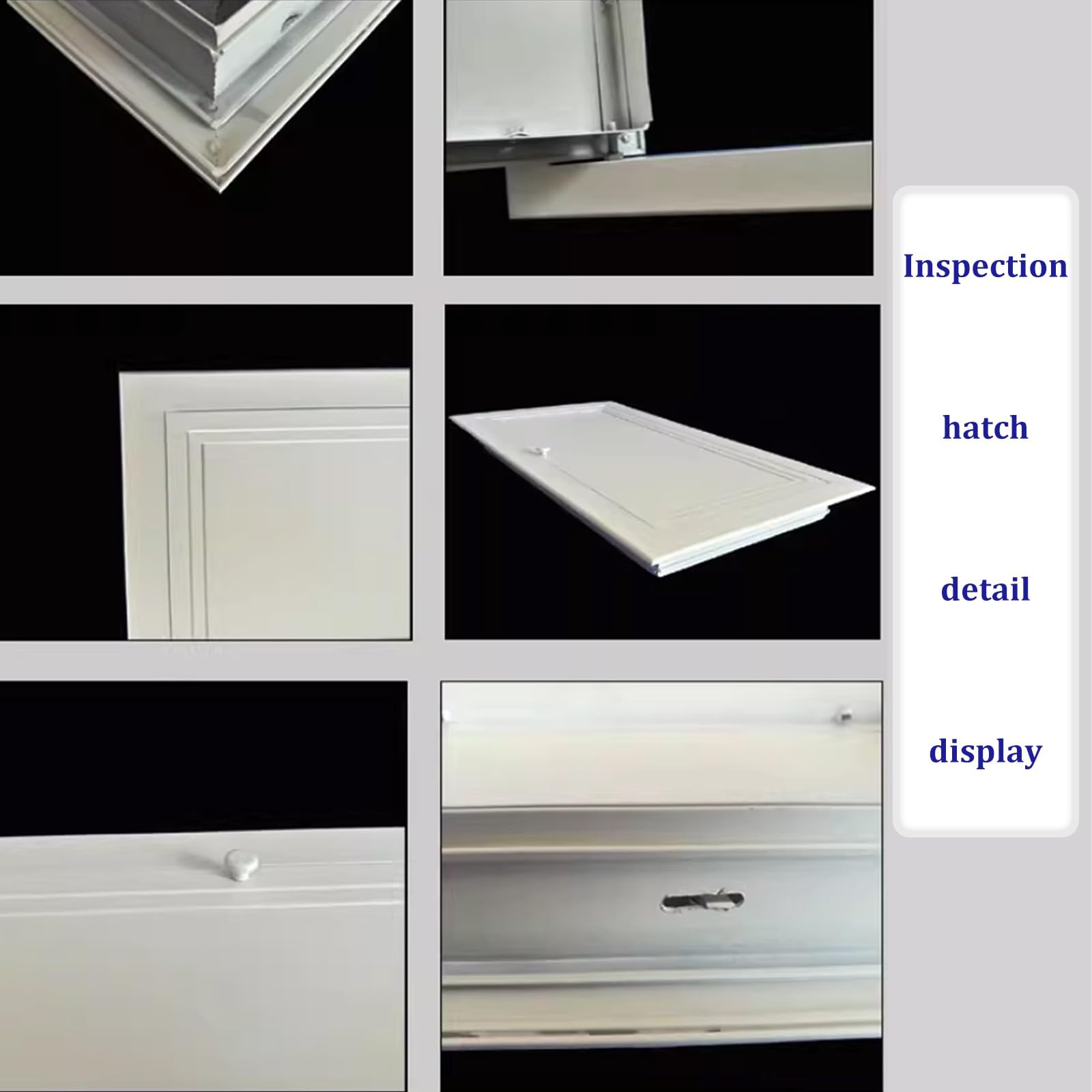 Yeso Pared 45x55 60x60 55x90 85x85cm Panel De Acceso Empotrado, Tapa De Inspección Impermeable - Marco De Aluminio & Acero Galvanizado, Pinturable/Papel Pintado, Apertura Por Botón(25x25cm)