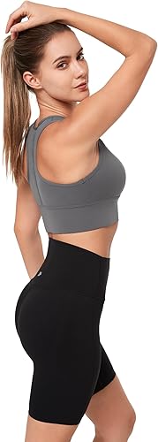 Miniatura 9 de Yvette Sujetadores deportivos para mujer de alto impacto con cremallera frontal para busto grande, soporte completo, espalda cruzada, entrenamiento