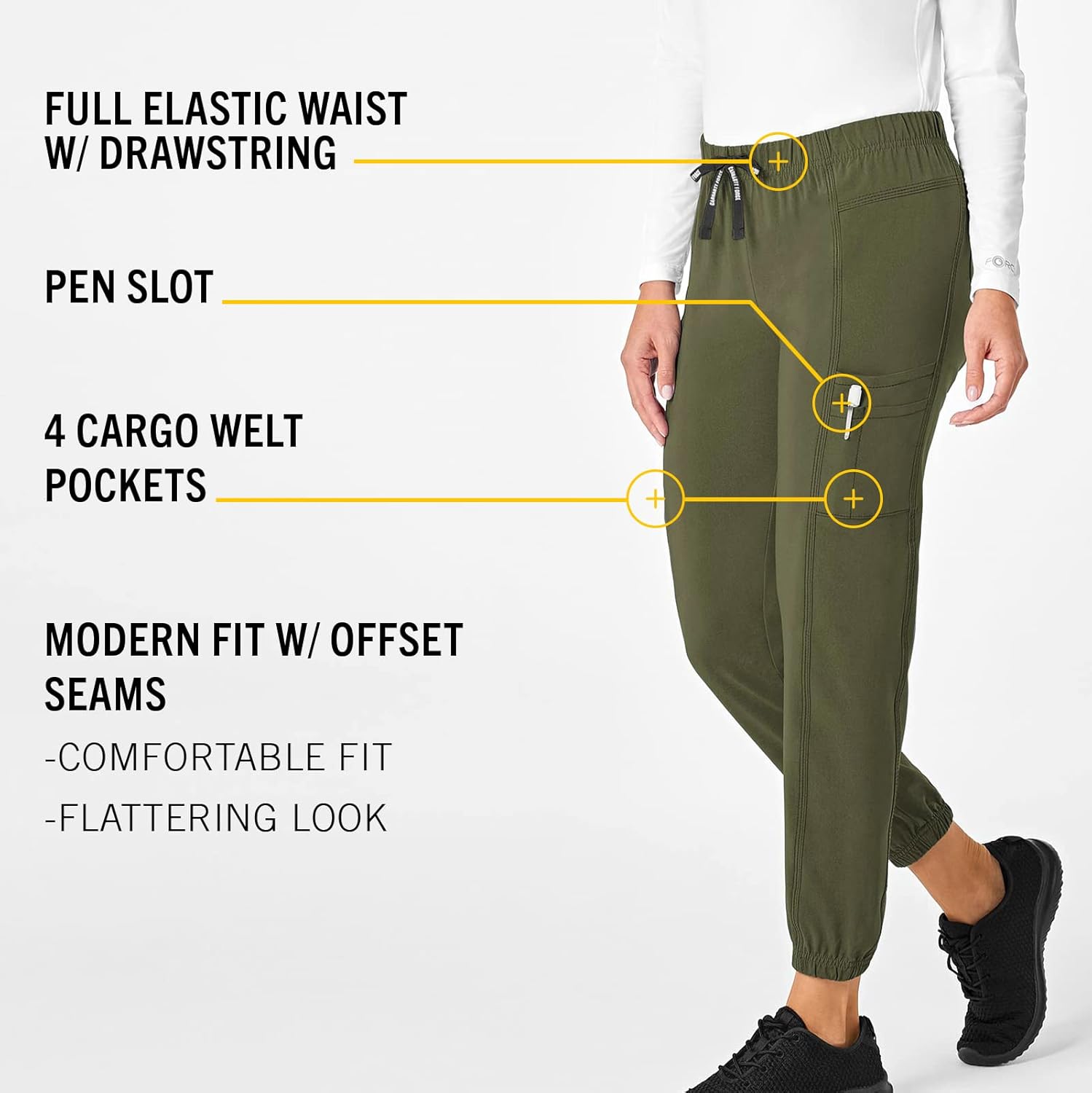 Carhartt Scrubs C52610 Women's Force® Modern Fit Jogger Pant - Image 4