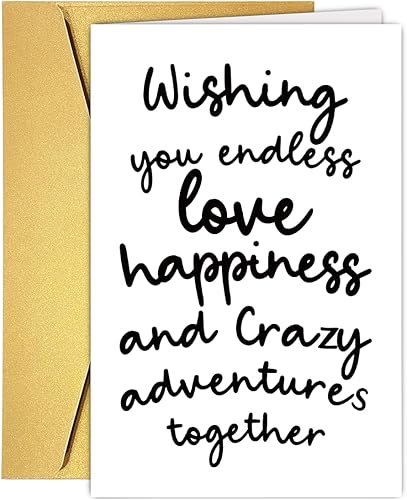 UUEFKTN Divertidas tarjetas de compromiso de boda para amigos, tarjeta de felicitación para recién casados, tarjeta ecológica de felicitación para UUEFKTN Divertidas tarjetas de compromiso de boda para amigos, tarjeta de felicitación para recién casados, tarjeta ecológica de felicitación para