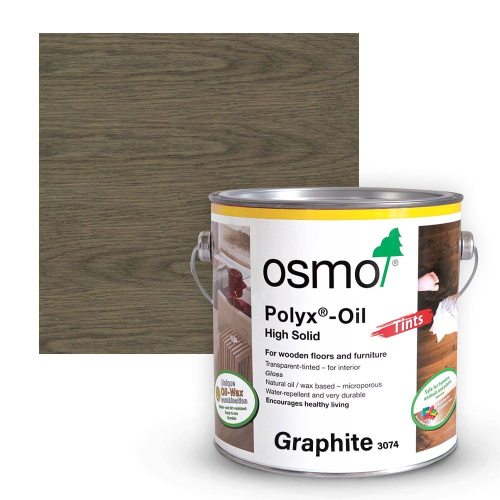 Ambience Hardwood Flooring 3074 Graphite, Glossy Osmo Glossy Polyx Oil Tints (750Ml, )