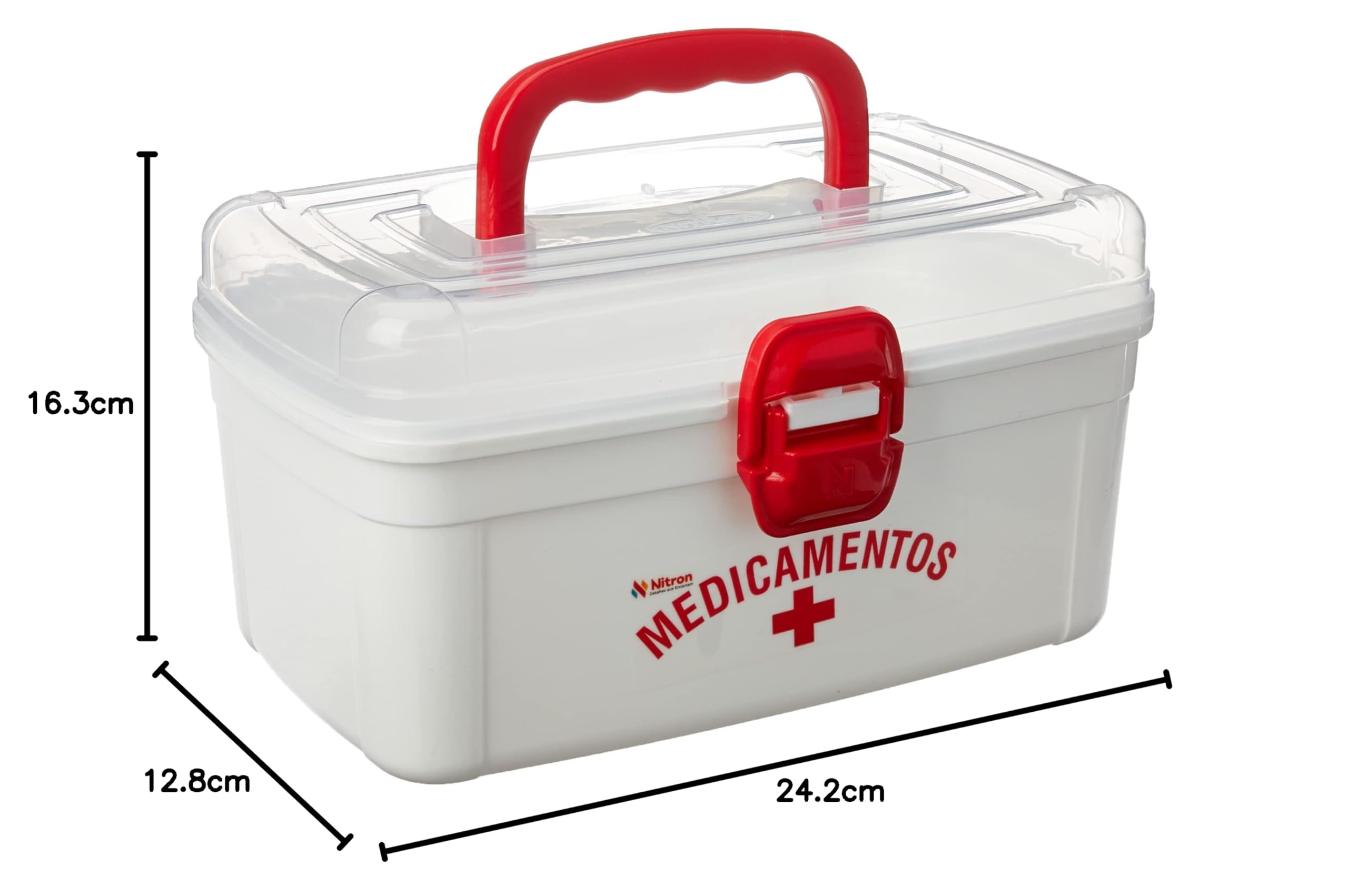 Caixa para Medicamentos Nitronplast Branco Media : Amazon.com.br: Casa