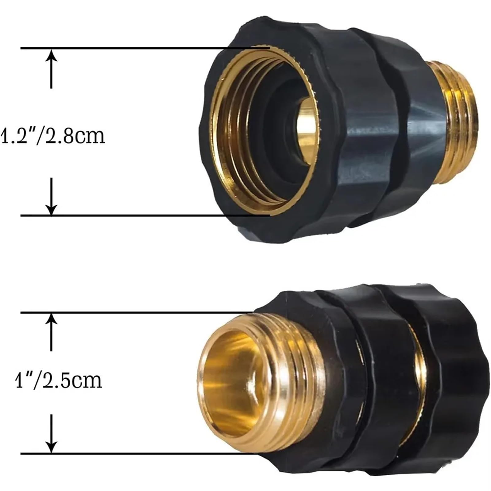 Conector rápido for Manguera de jardín, Conector Macho y Hembra 3/4 Pulgada(4 Set)