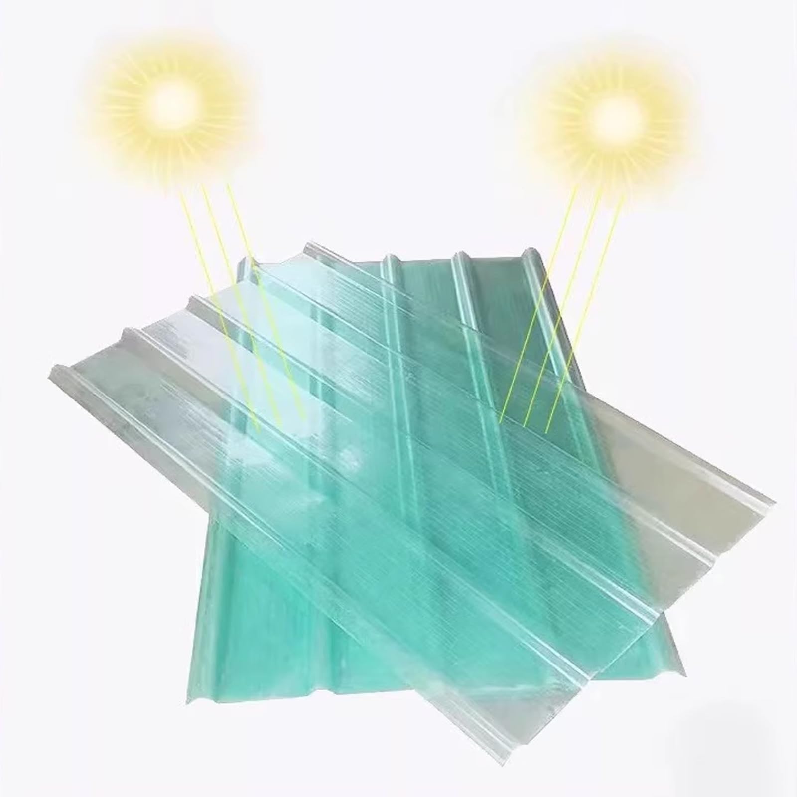 Paneles for Tejado de Alta Resistencia,Placa Ondulada Anti-UV,1mm Chapas Perfiladas Techo Impermeable,Chapa Tejado o Pared FRP,Techo Cobertizo for Exteriores,1/3/6/7/9/10 piezas(3 Pcs,0.9x1.6m/35x63in
