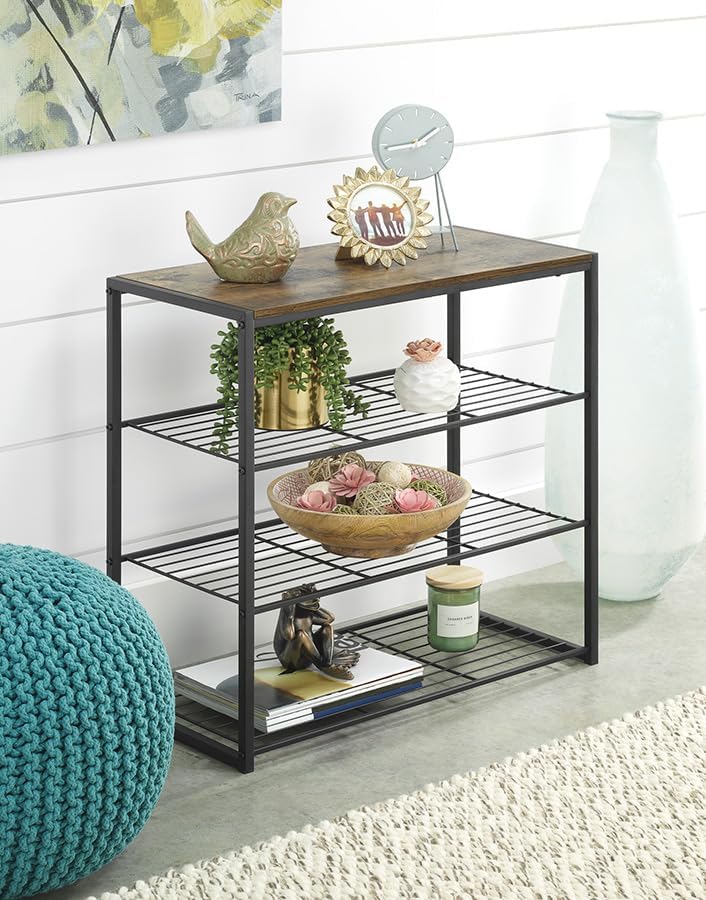 ［journal standard Furniture］HOOVER SHELF Amazon.com: Whitmor Modern Industrial 4-Tier Shelf with Woodgrain