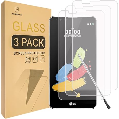 [3-PACK] Premium Tempered Glass Screen Protector Compatible with LG Stylo 2 [Lifetime Replacement Warranty]