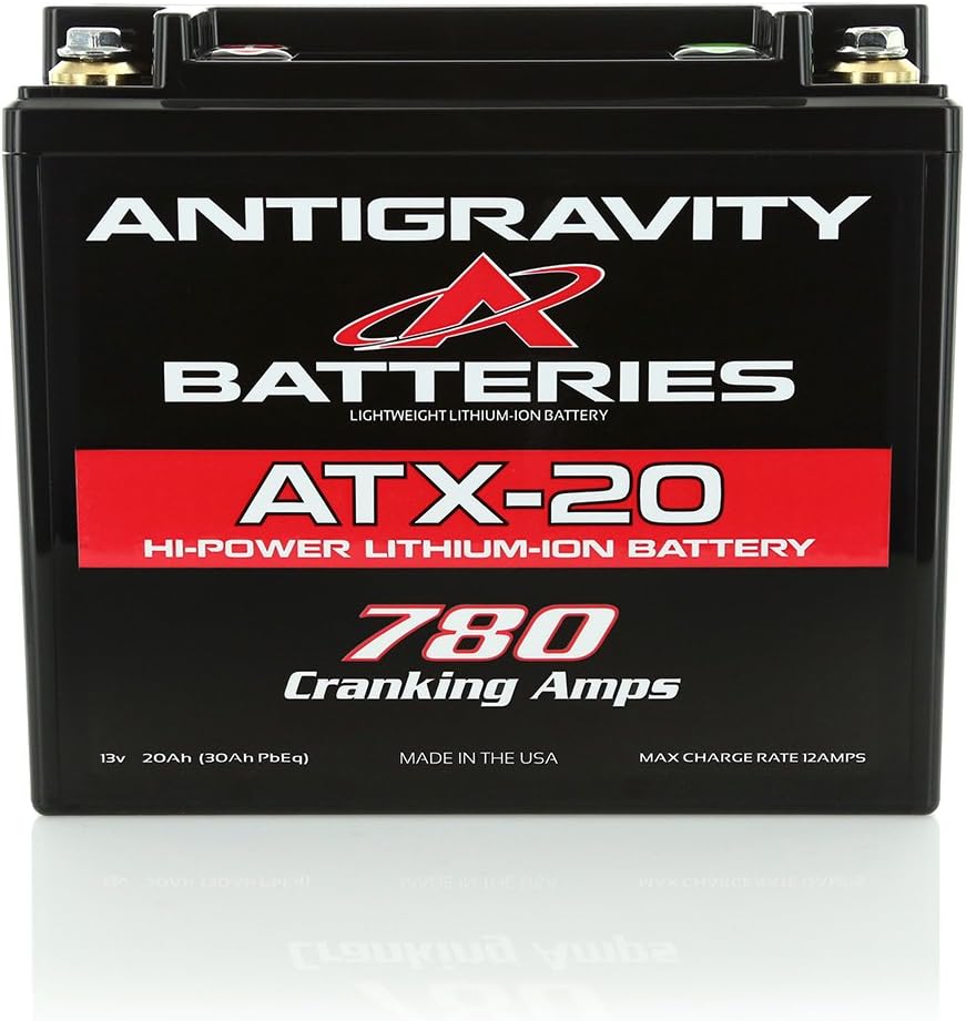 Antigravity Batteries - Ytx20 Case Format 780 Ca, 32 Ah (Pb Eq) 6.875 X 3.44 X 6.125 in (Mm: 174X87X155) Left Negative Terminal (AG-YTX20-L), Standard